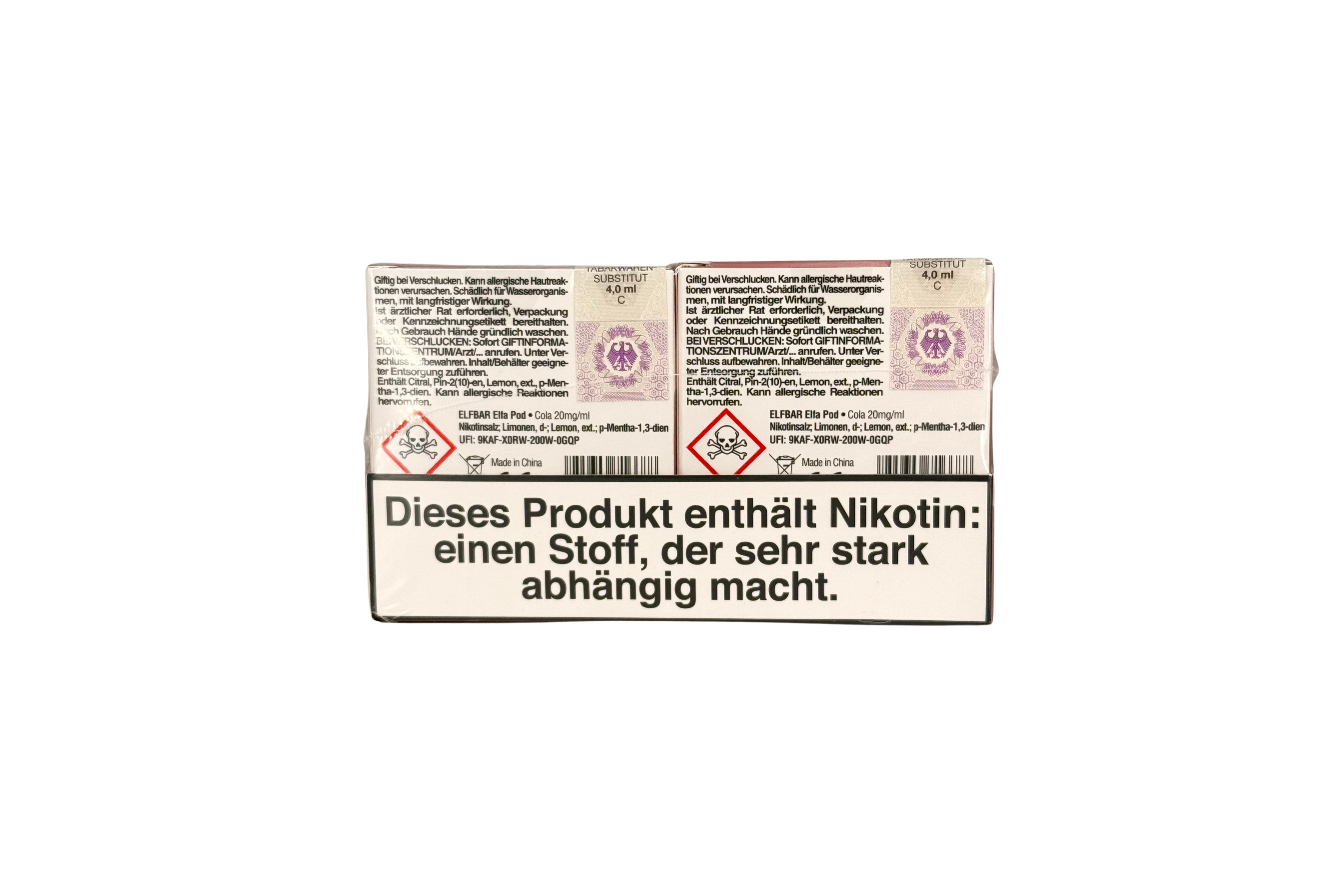 Elfbar ELFA CP Prefilled Pod, Cola, VPE: 2 Stk. / Box - 20mg/ml Nikotingehalt