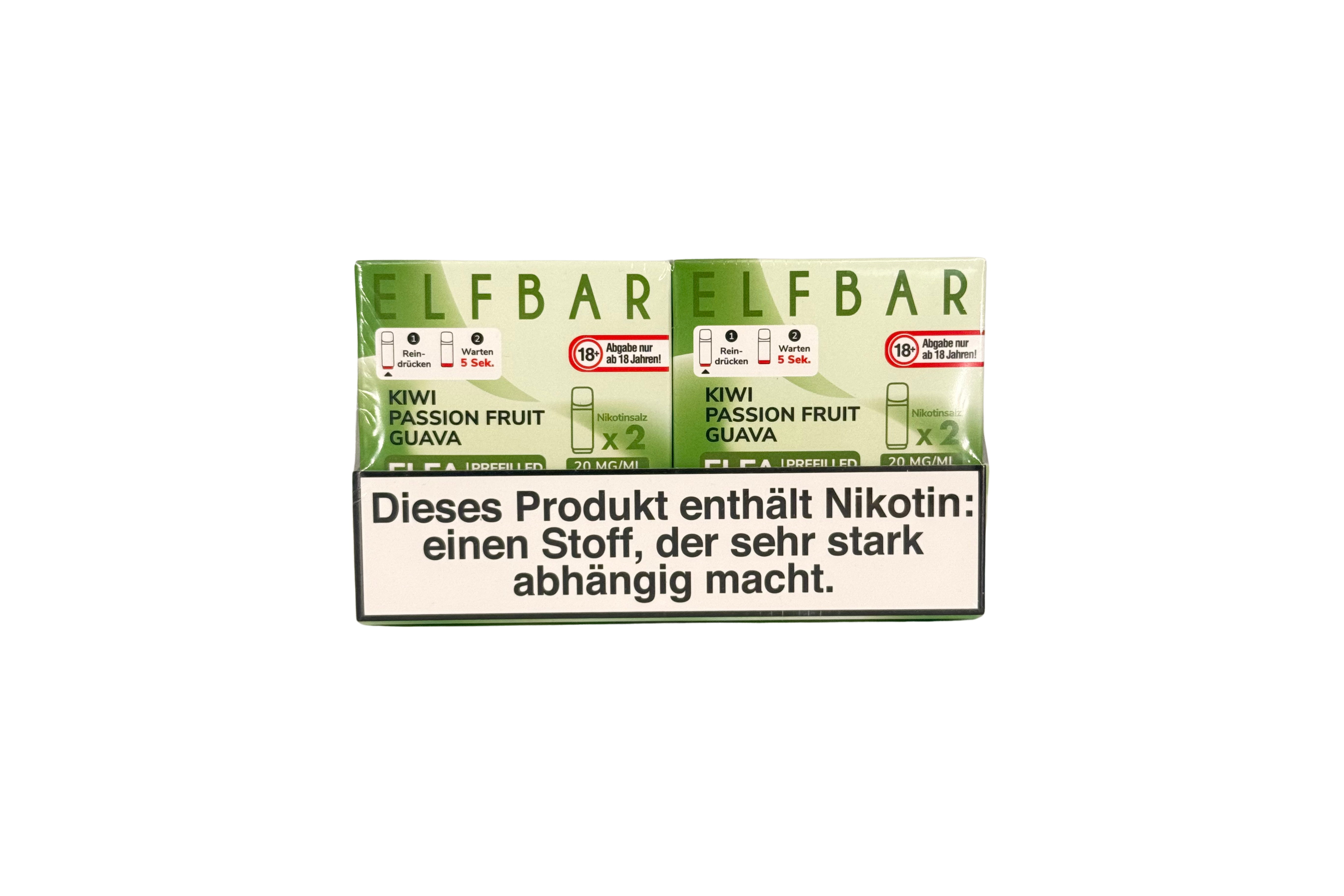 Elfbar ELFA CP Prefilled Pod, Kiwi Passion Fruit Guava, VPE: 2 Stk. / Box - 20mg/ml Nikotingehalt