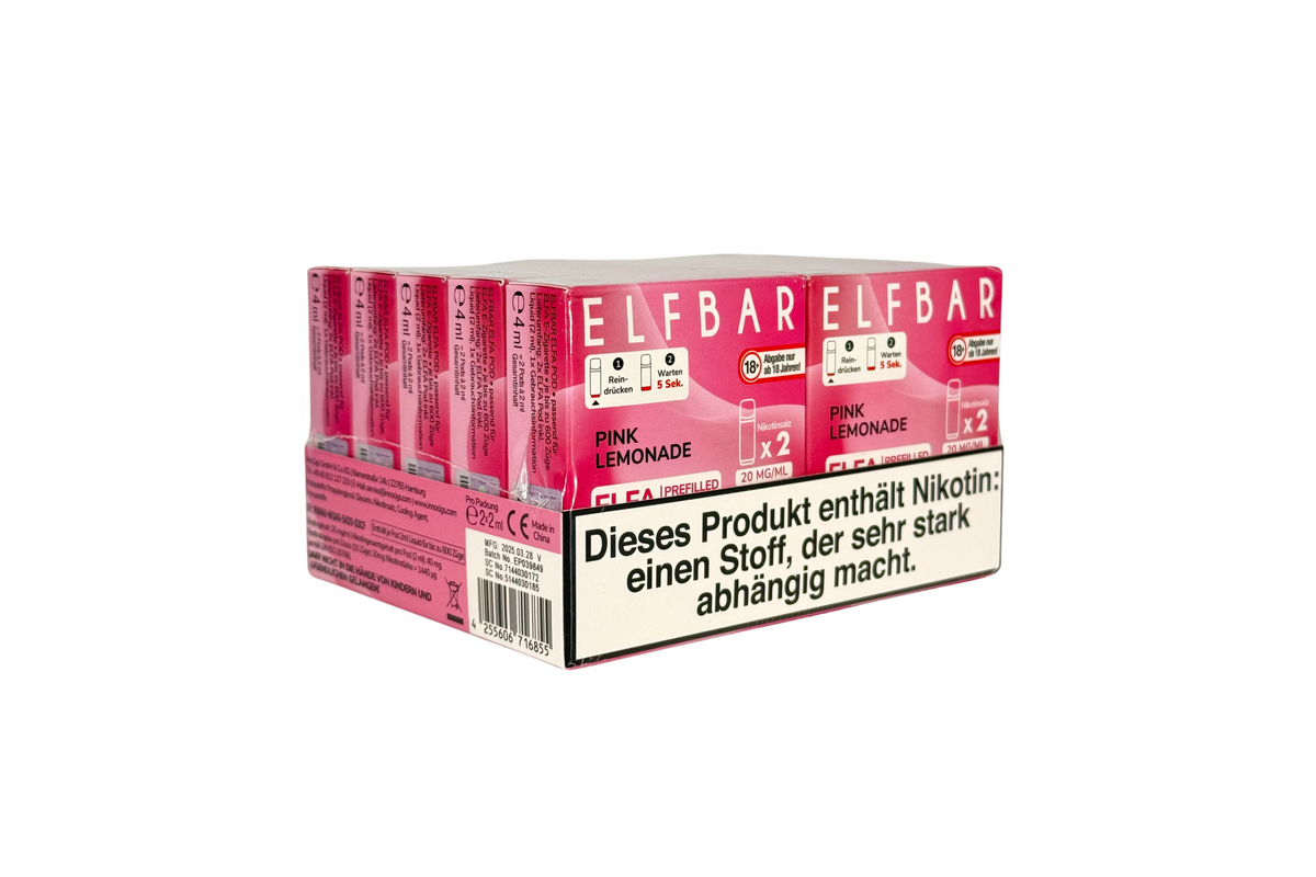 Elfbar ELFA CP Prefilled Pod, Pink Lemonade, VPE: 2 Stk. / Box - 20mg/ml Nikotingehalt