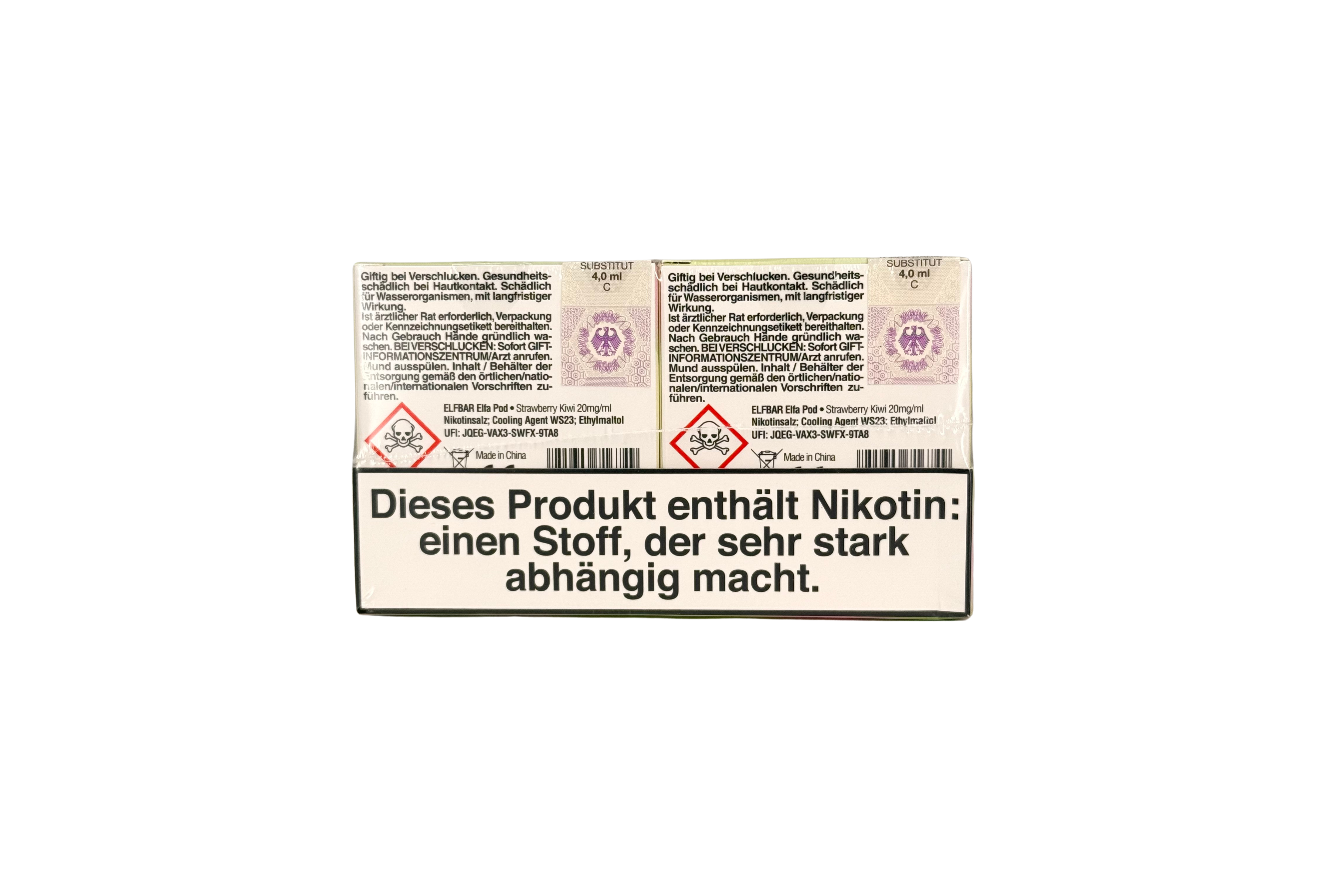 Elfbar ELFA CP Prefilled Pod, Strawberry Kiwi, VPE: 2 Stk. / Box - 20mg/ml Nikotingehalt