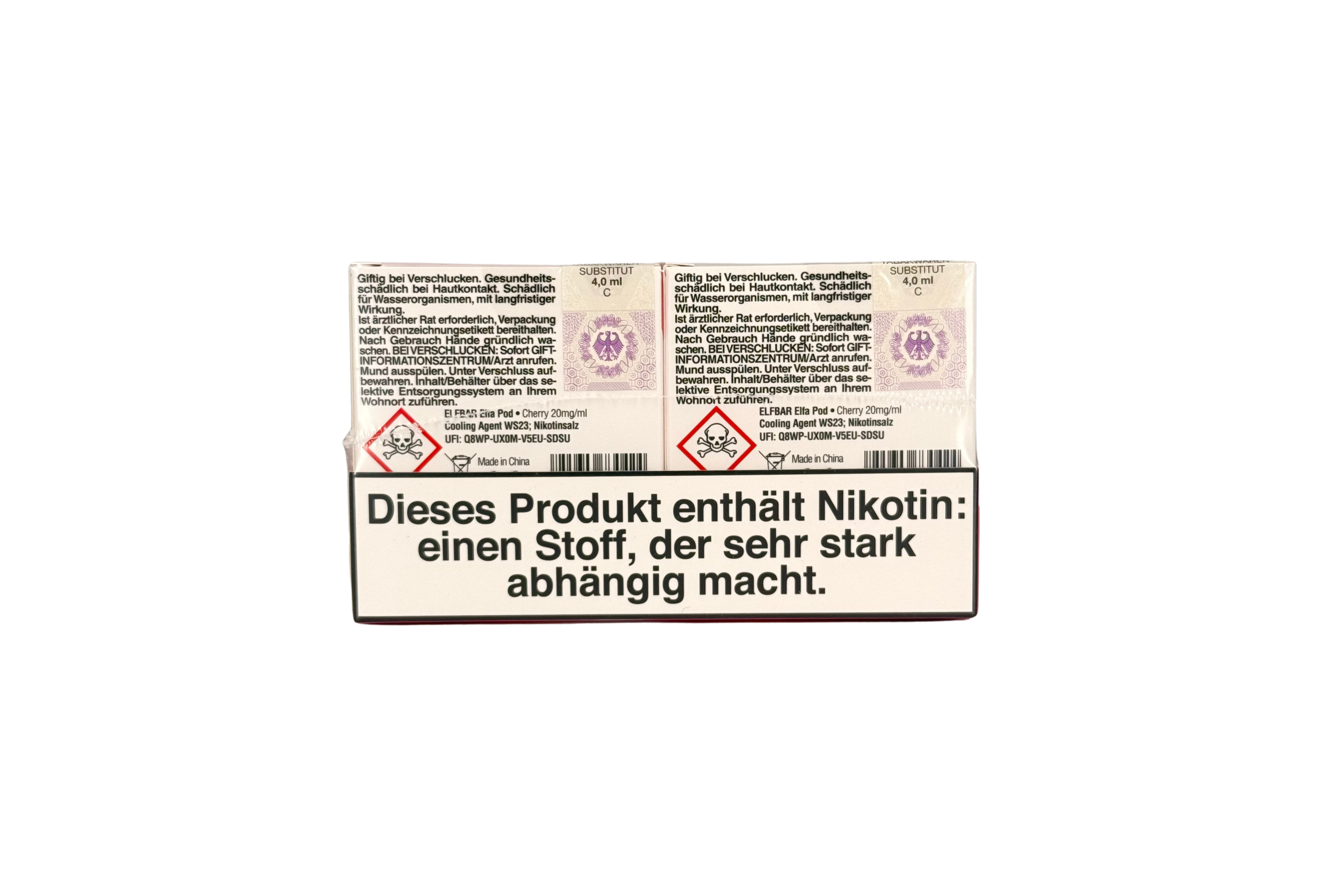 Elfbar ELFA CP Prefilled Pod, Cherry, VPE: 2 Stk. / Box - 20mg/ml Nikotingehalt