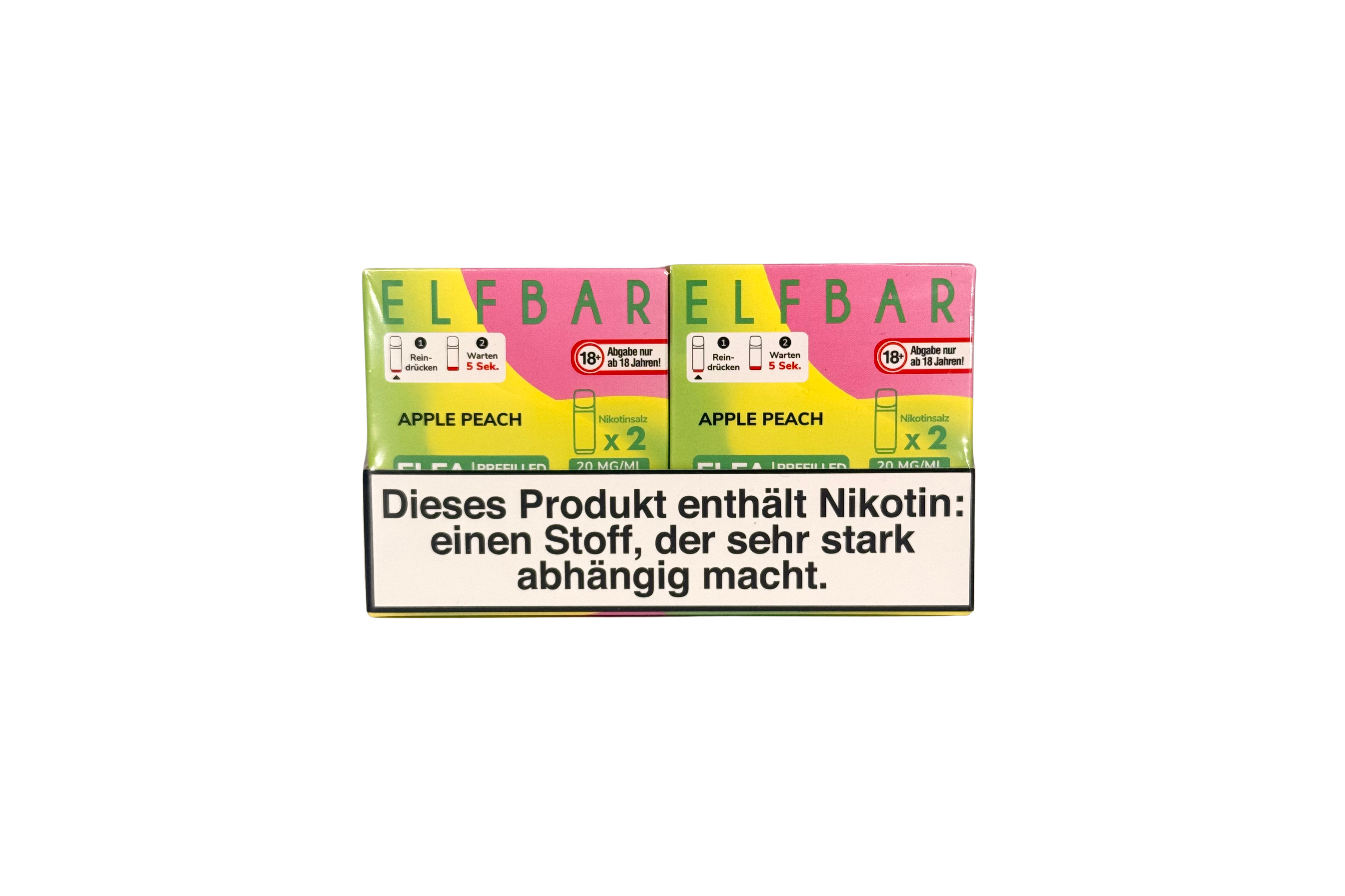 Elfbar ELFA CP Prefilled Pod, Apple Peach , VPE: 2 Stk. / Box - 20mg/ml Nikotingehalt