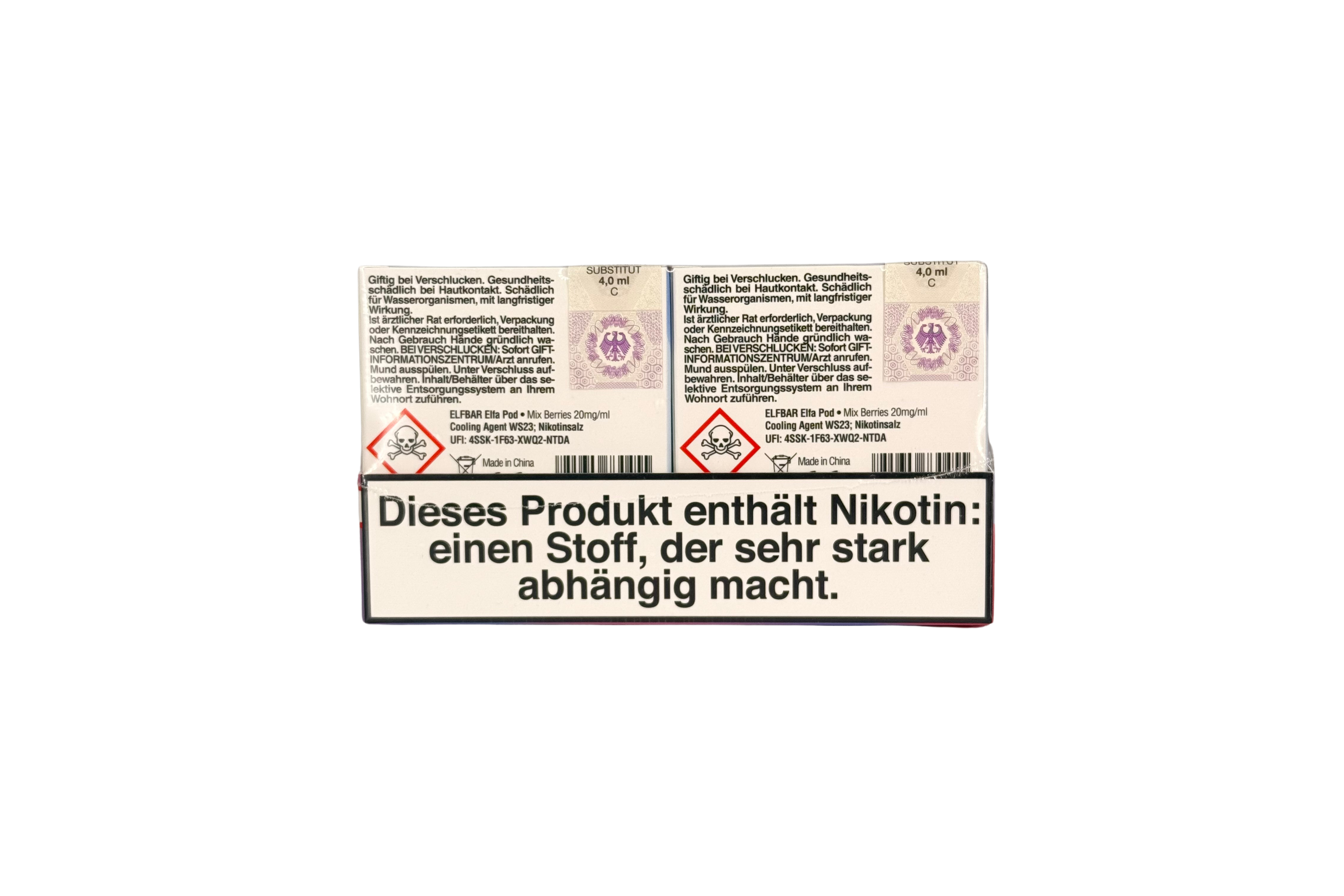 Elfbar ELFA CP Prefilled Pod, Mixed Berries , VPE: 2 Stk. / Box - 20mg/ml Nikotingehalt