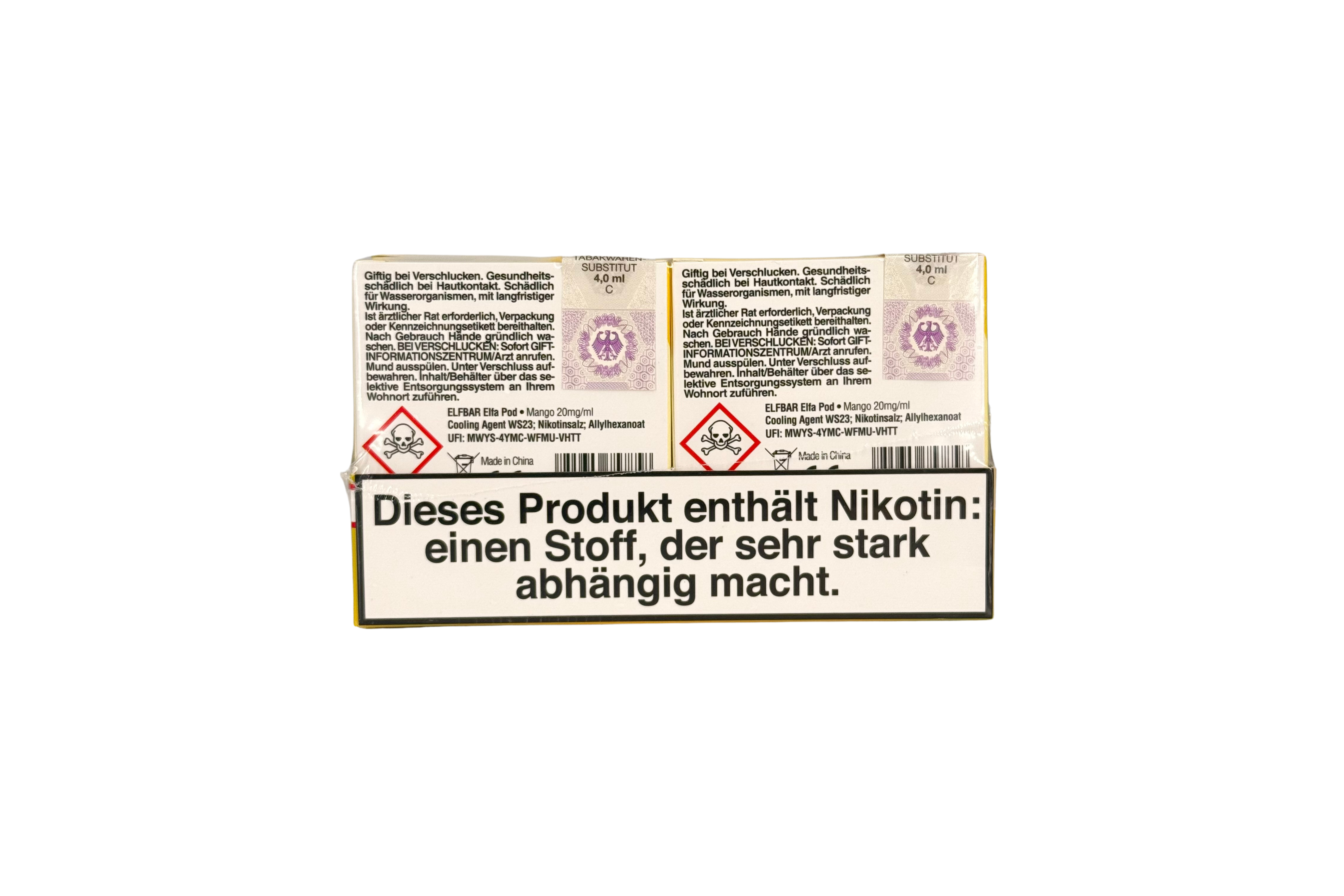 Elfbar ELFA CP Prefilled Pod, Mango , VPE: 2 Stk. / Box - 20mg/ml Nikotingehalt