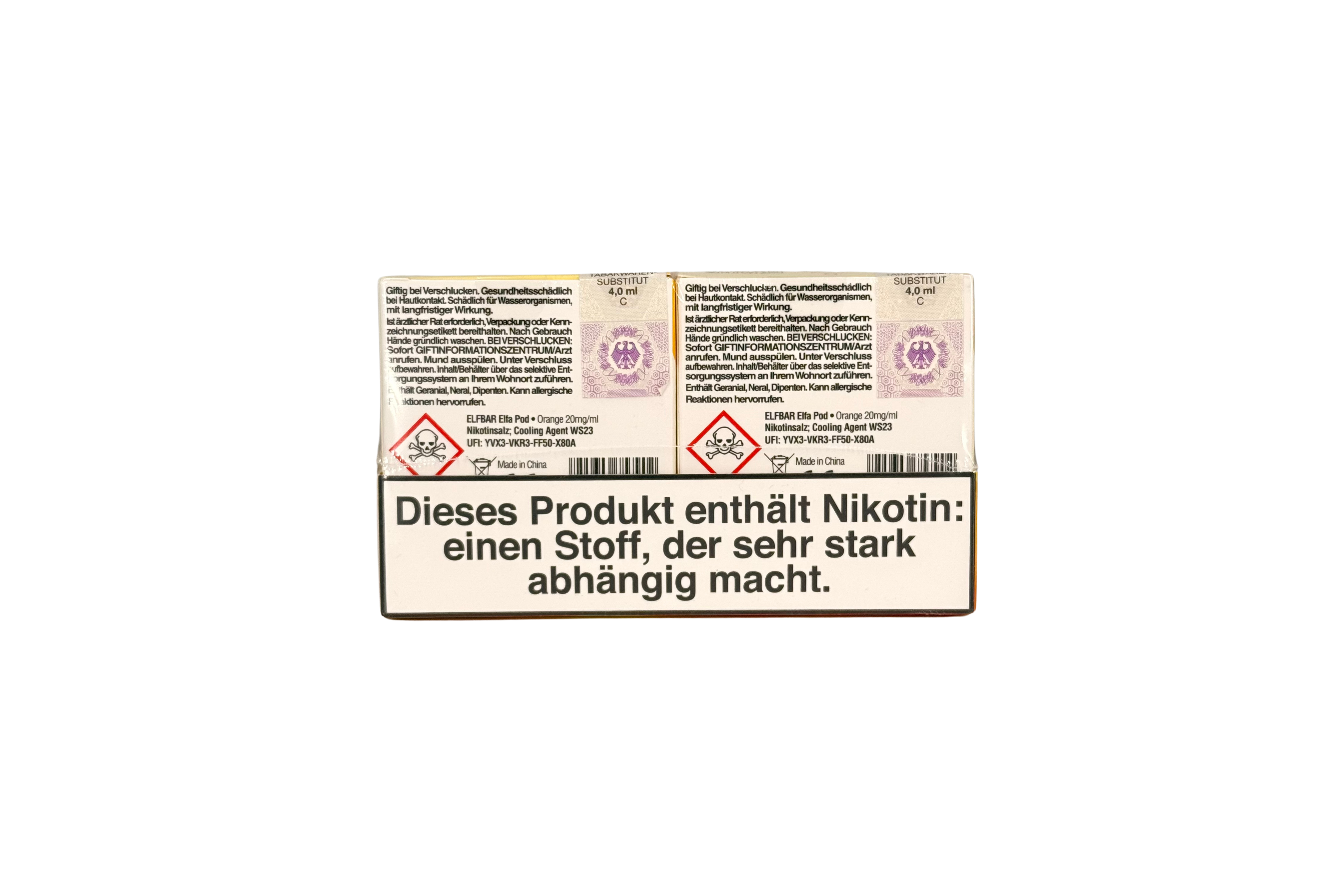 Elfbar ELFA CP Prefilled Pod, Orange, VPE: 2 Stk. / Box - 20mg/ml Nikotingehalt