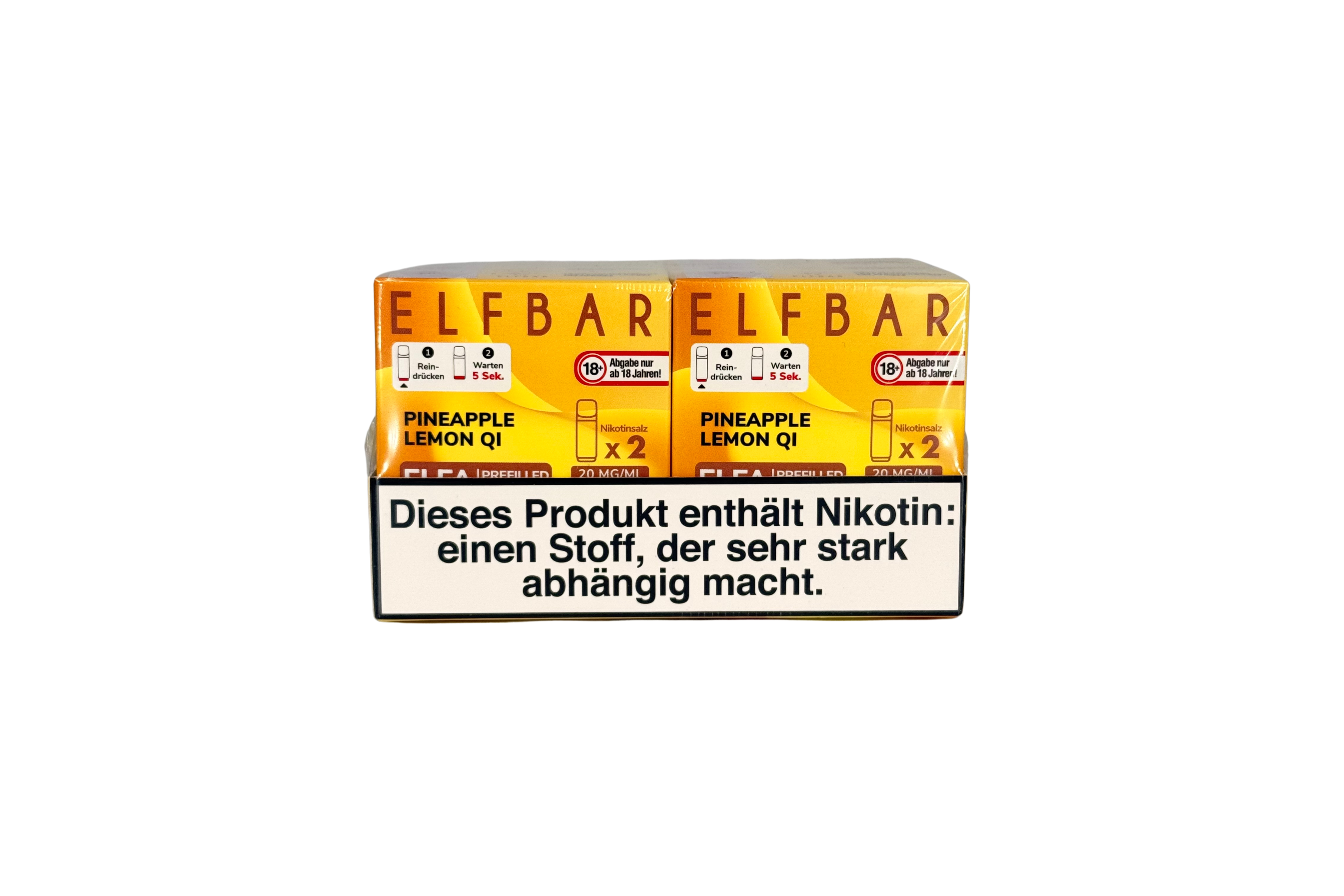 Elfbar ELFA CP Prefilled Pod, Pineapple Lemon QI, VPE: 2 Stk. / Box - 20mg/ml Nikotingehalt