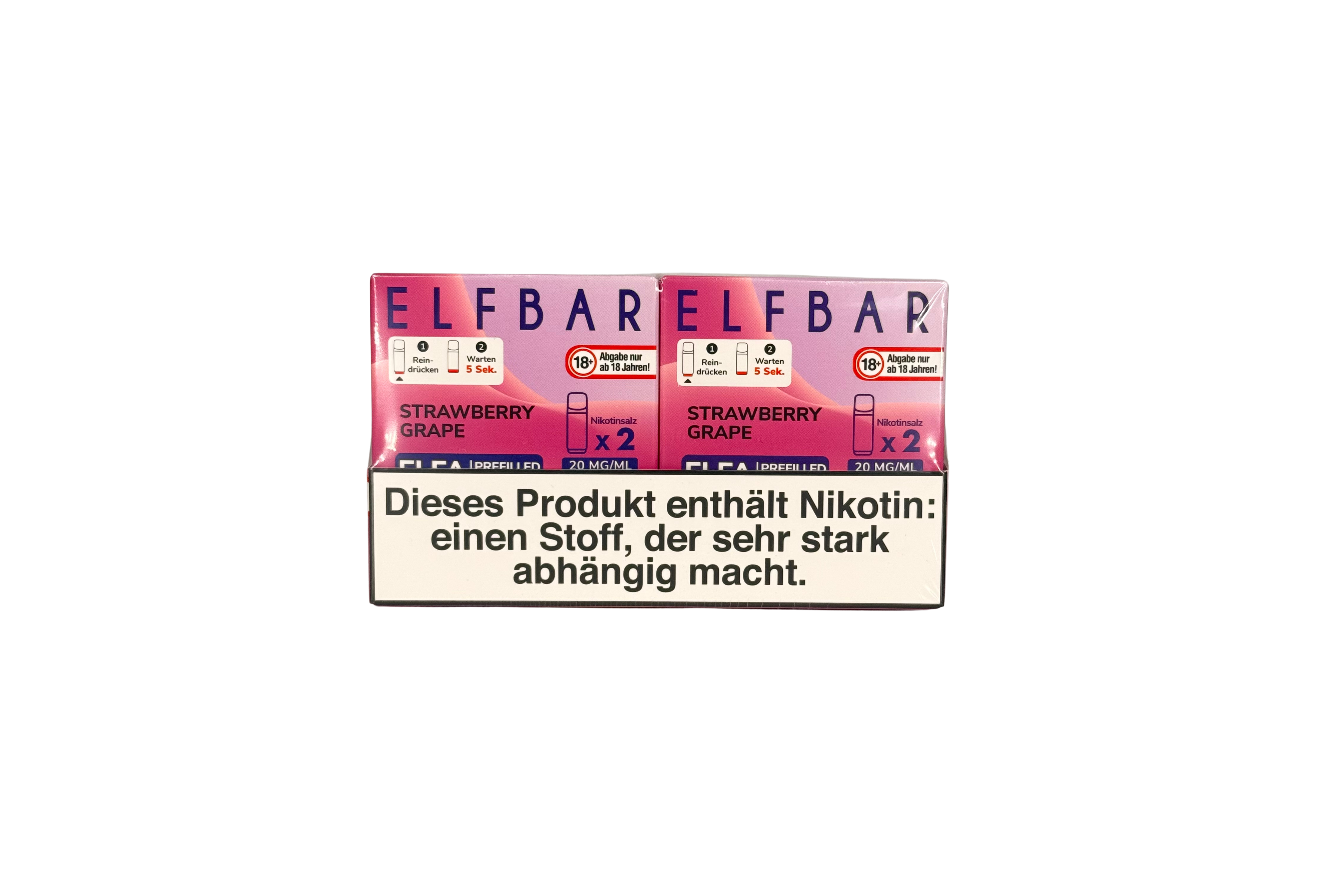 Elfbar ELFA CP Prefilled Pod, Strawberry Grape, VPE: 2 Stk. / Box - 20mg/ml Nikotingehalt