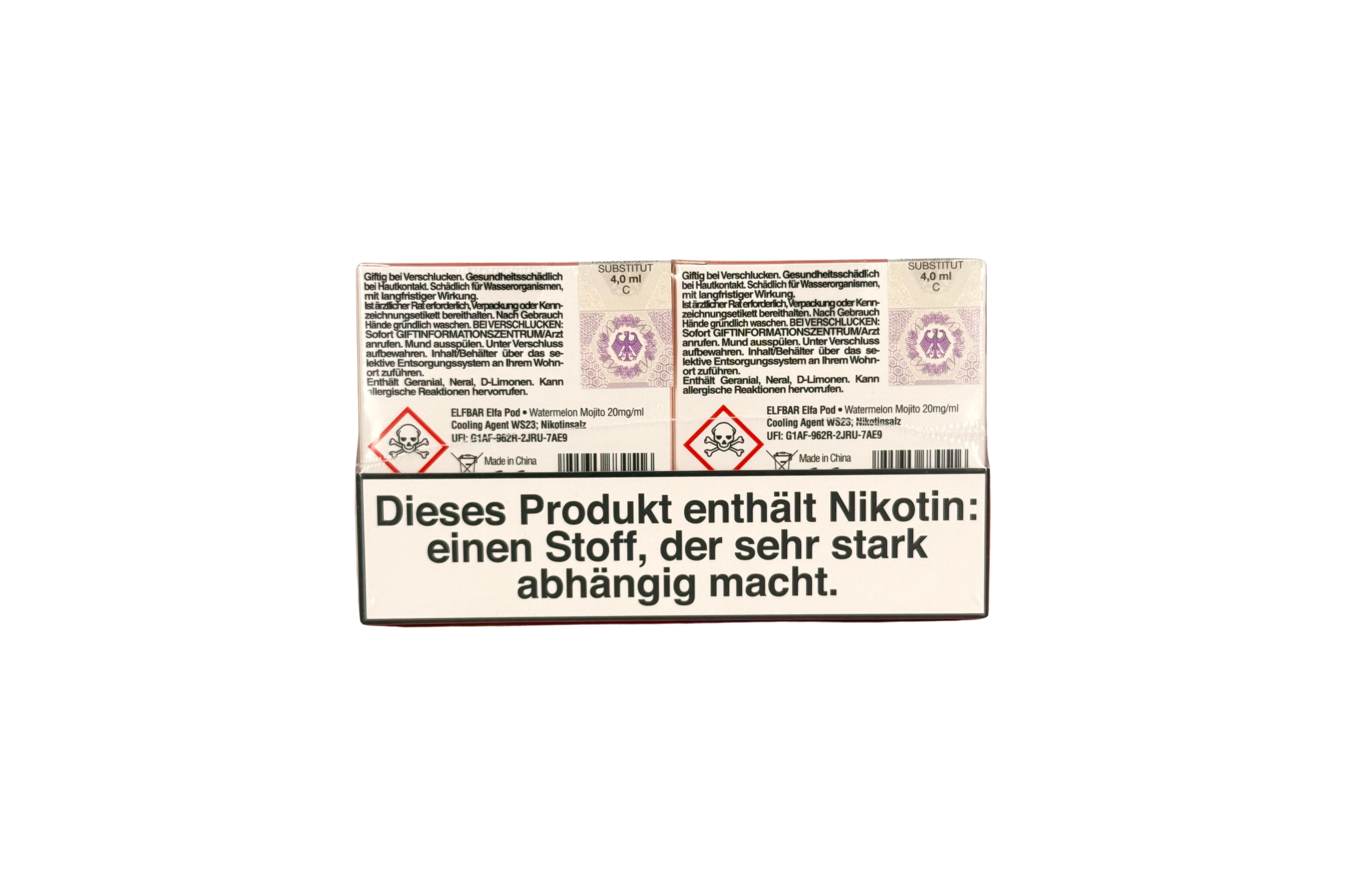 Elfbar ELFA CP Prefilled Pod, Watermelon Mojito, VPE: 2 Stk. / Box - 20mg/ml Nikotingehalt