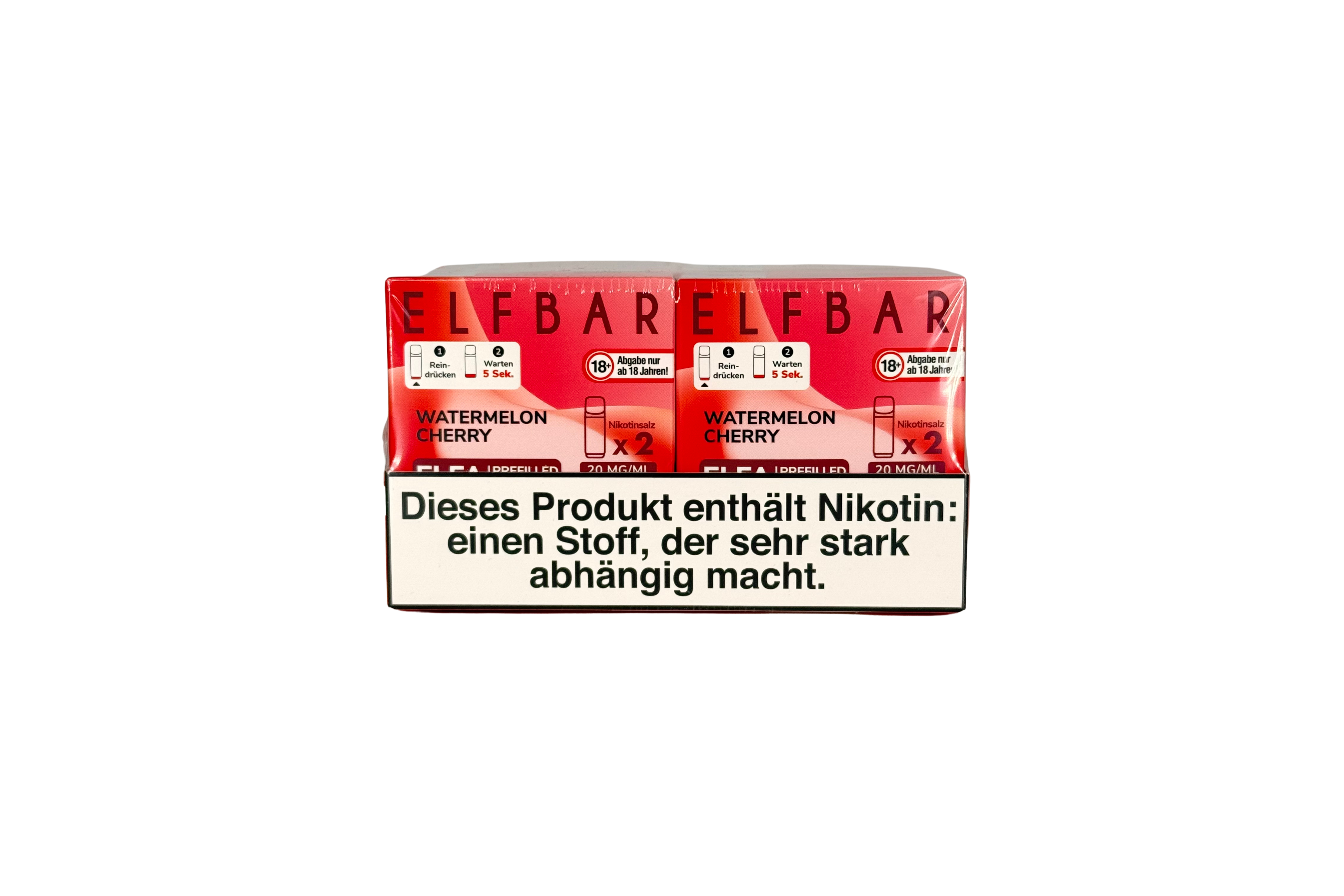 Elfbar ELFA CP Prefilled Pod, Watermelon Cherry, VPE: 2 Stk. / Box - 20mg/ml Nikotingehalt