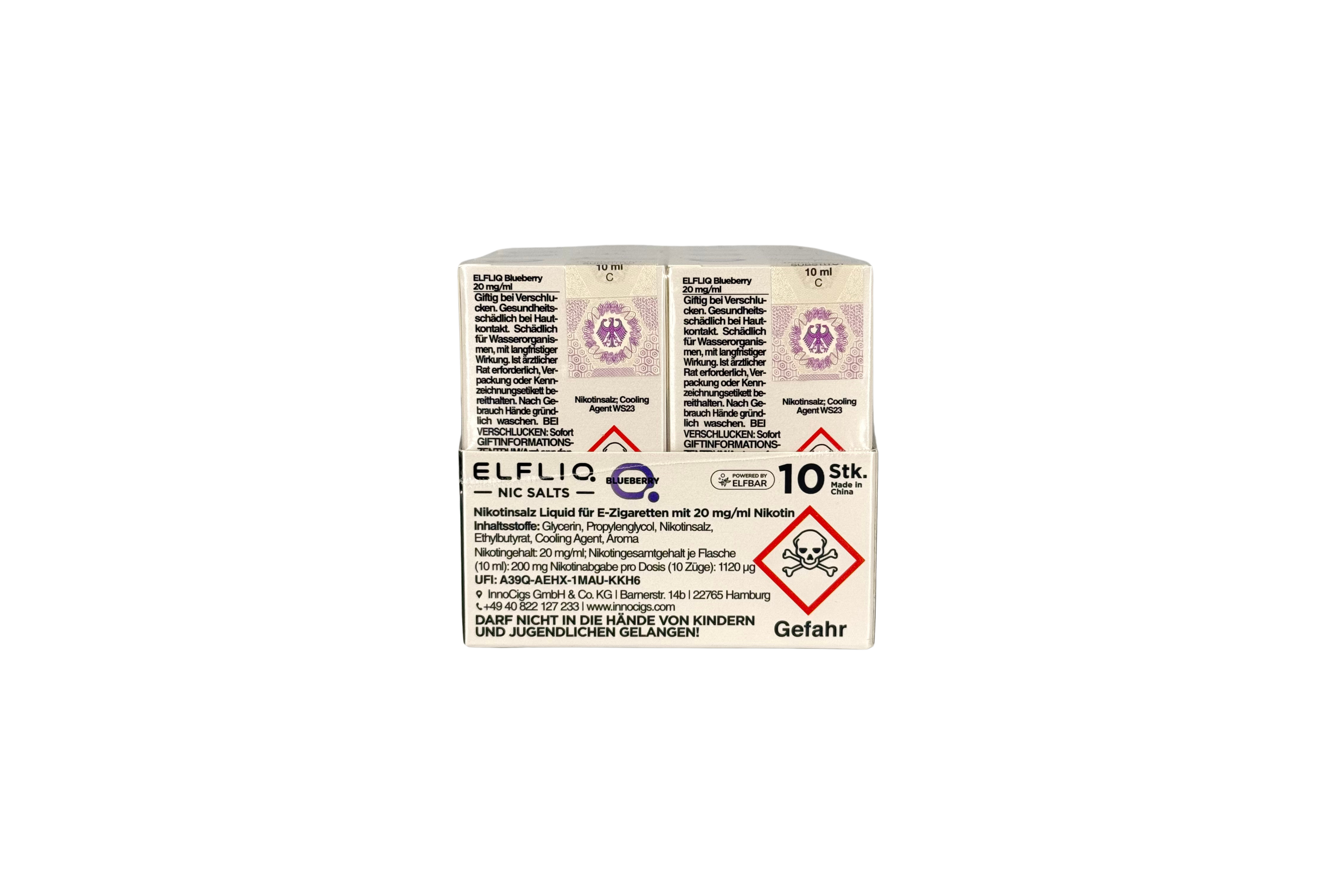 ELFLIQ Blueberry Nikotinsalz Liquid 10ml, 20mg/ml Niktoin