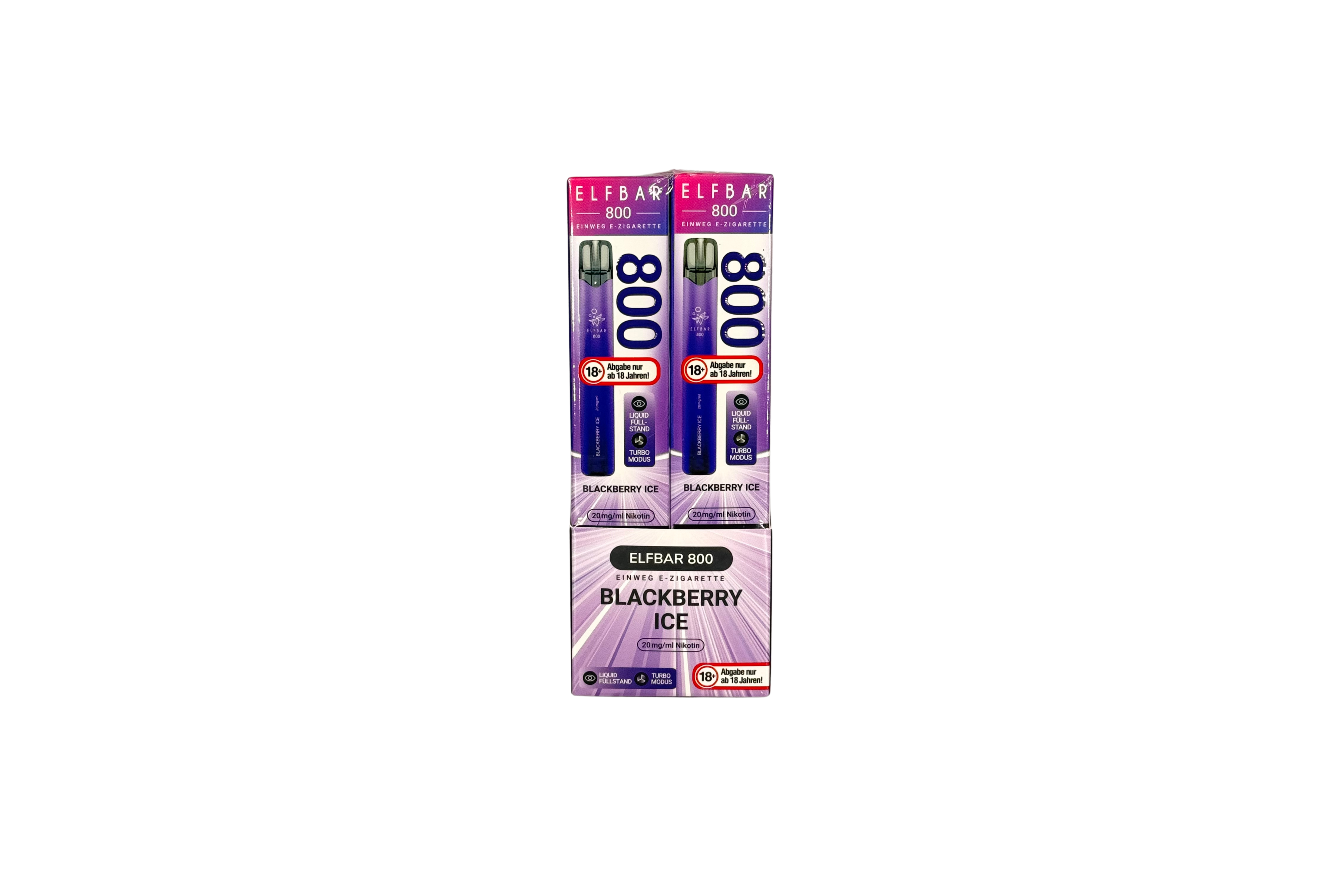 Elfbar 800 Einweg E-Zigarette - Blackberry Ice 20mg/ml, VKE: 10 Stück