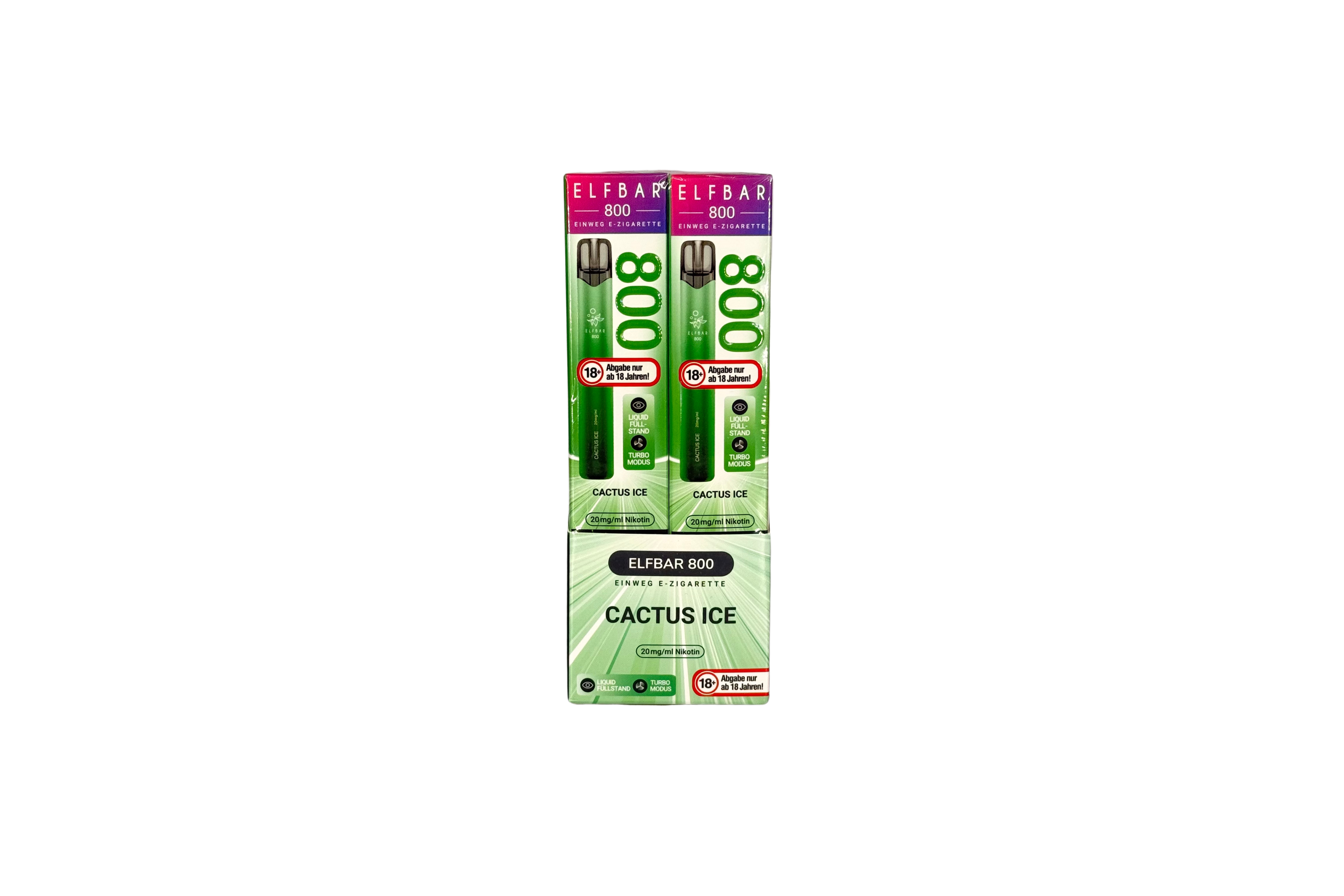 Elfbar 800 Einweg E-Zigarette - Cactus Ice 20mg/ml, VKE: 10 Stück