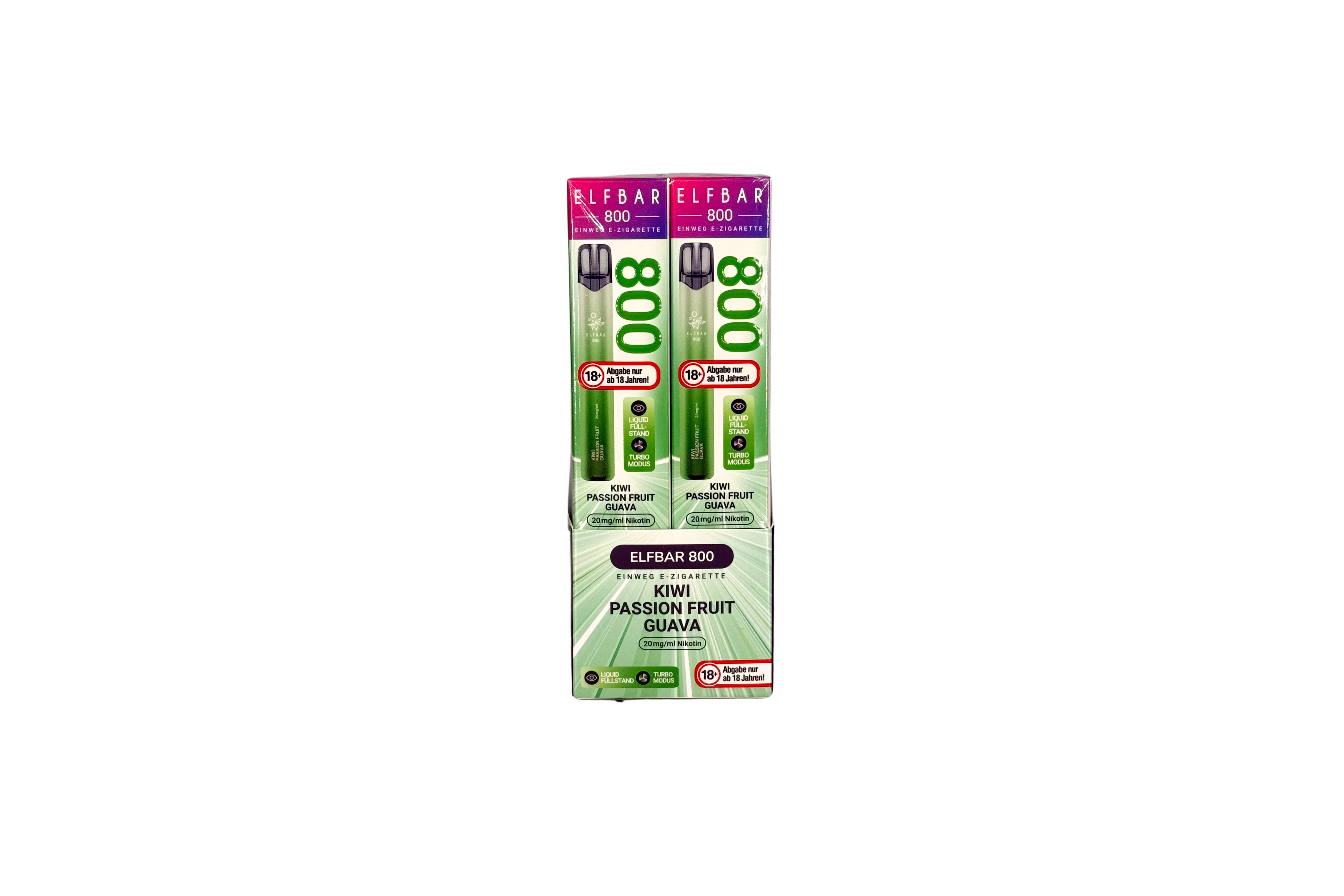 Elfbar 800 Einweg E-Zigarette - Kiwi Passion Fruit Guava 20mg/ml, VKE: 10 Stück