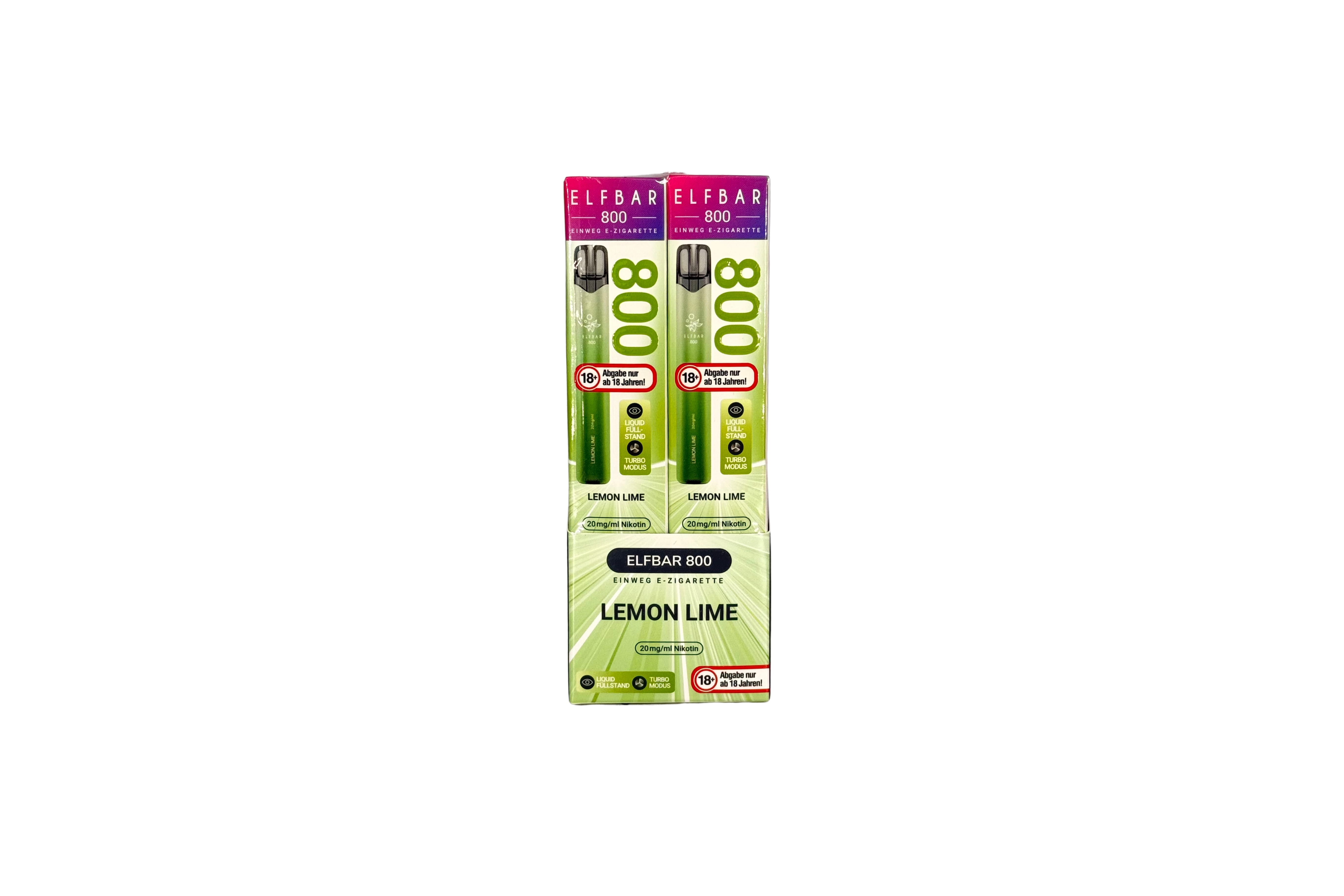 Elfbar 800 Einweg E-Zigarette - Lemon Lime 20mg/ml, VKE: 10 Stück