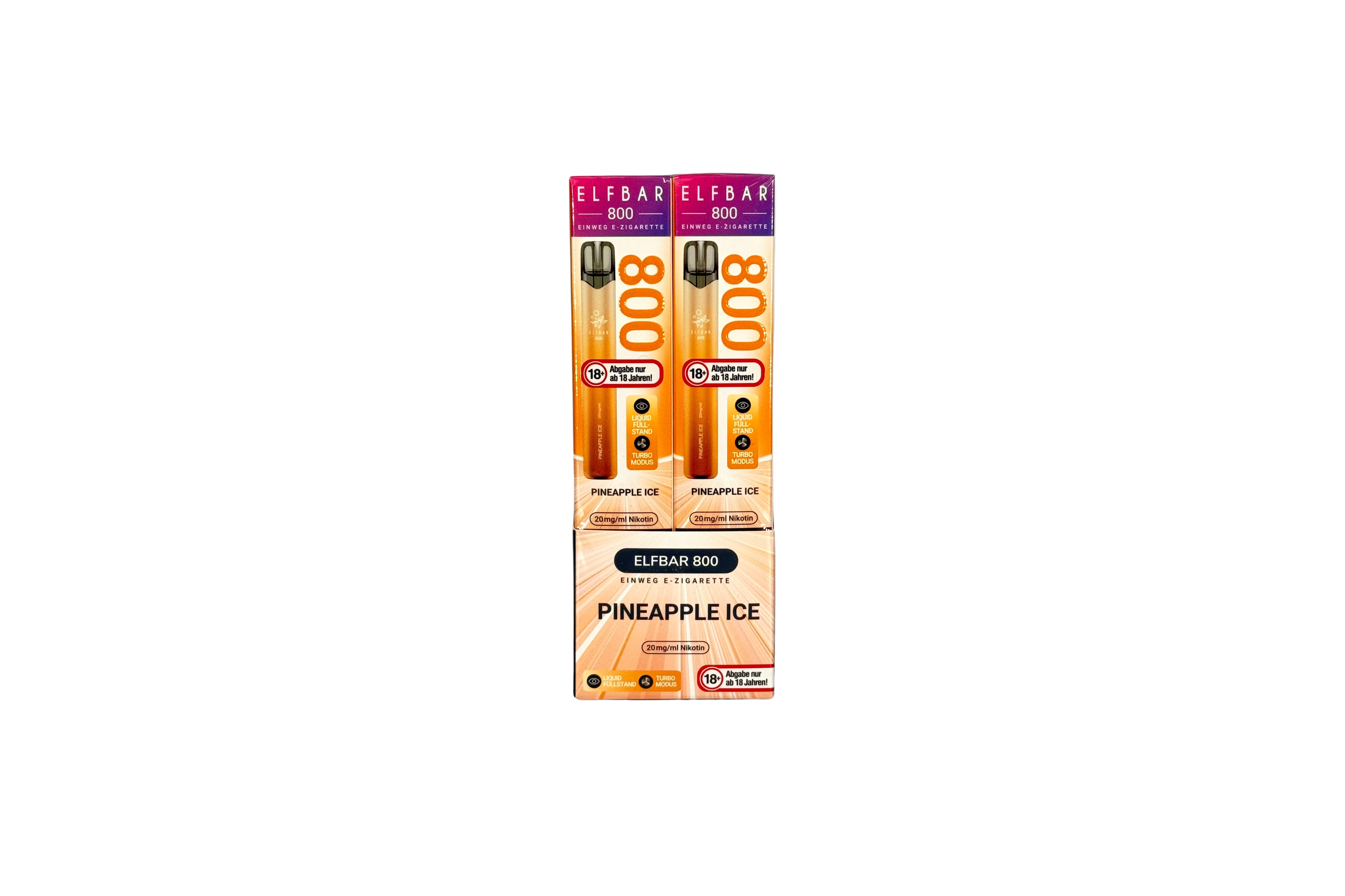 Elfbar 800 Einweg E-Zigarette - Pineapple Ice 20mg/ml, VKE: 10 Stück