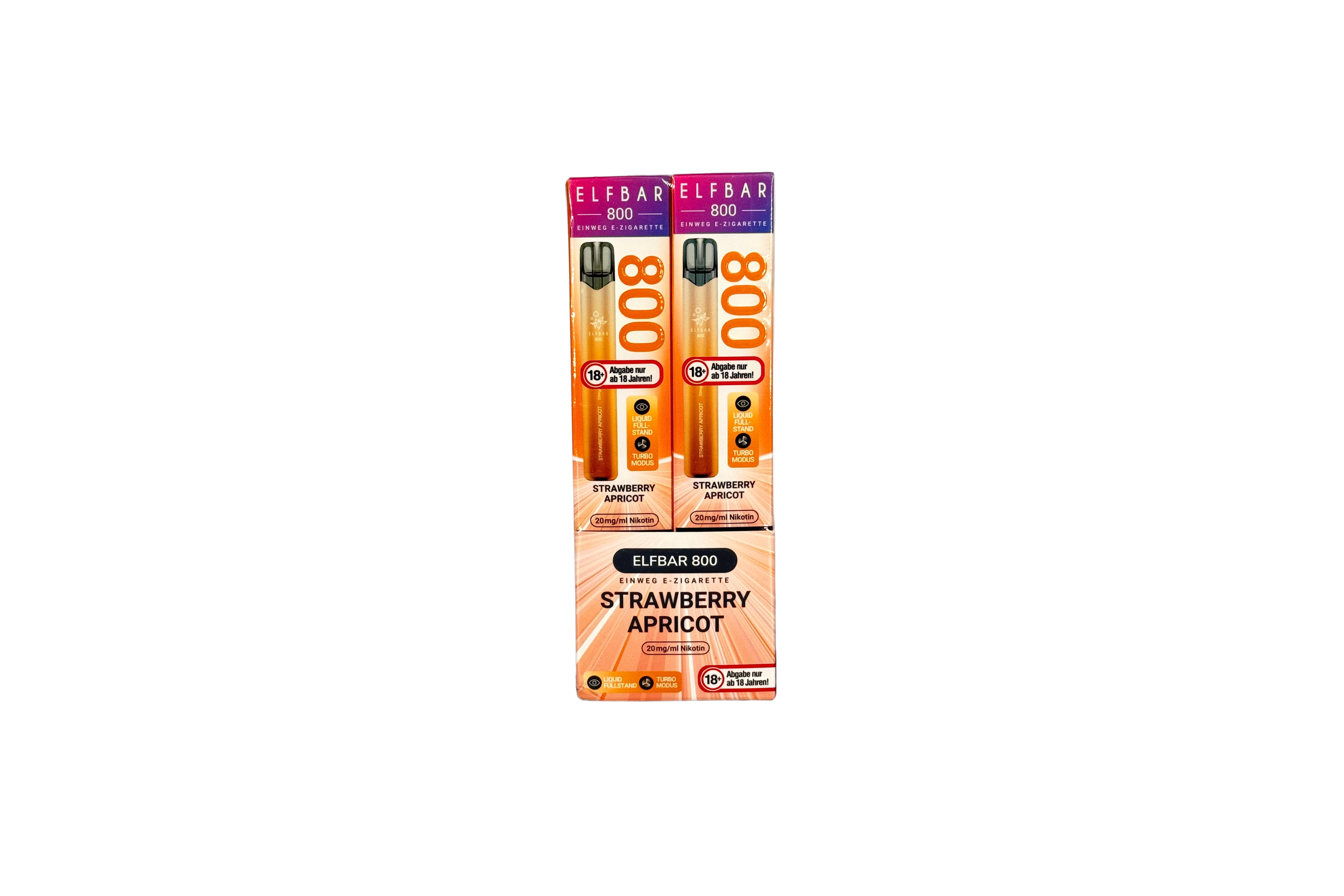 Elfbar 800 Einweg E-Zigarette - Strawberry Apricot 20mg/ml, VKE: 10 Stück