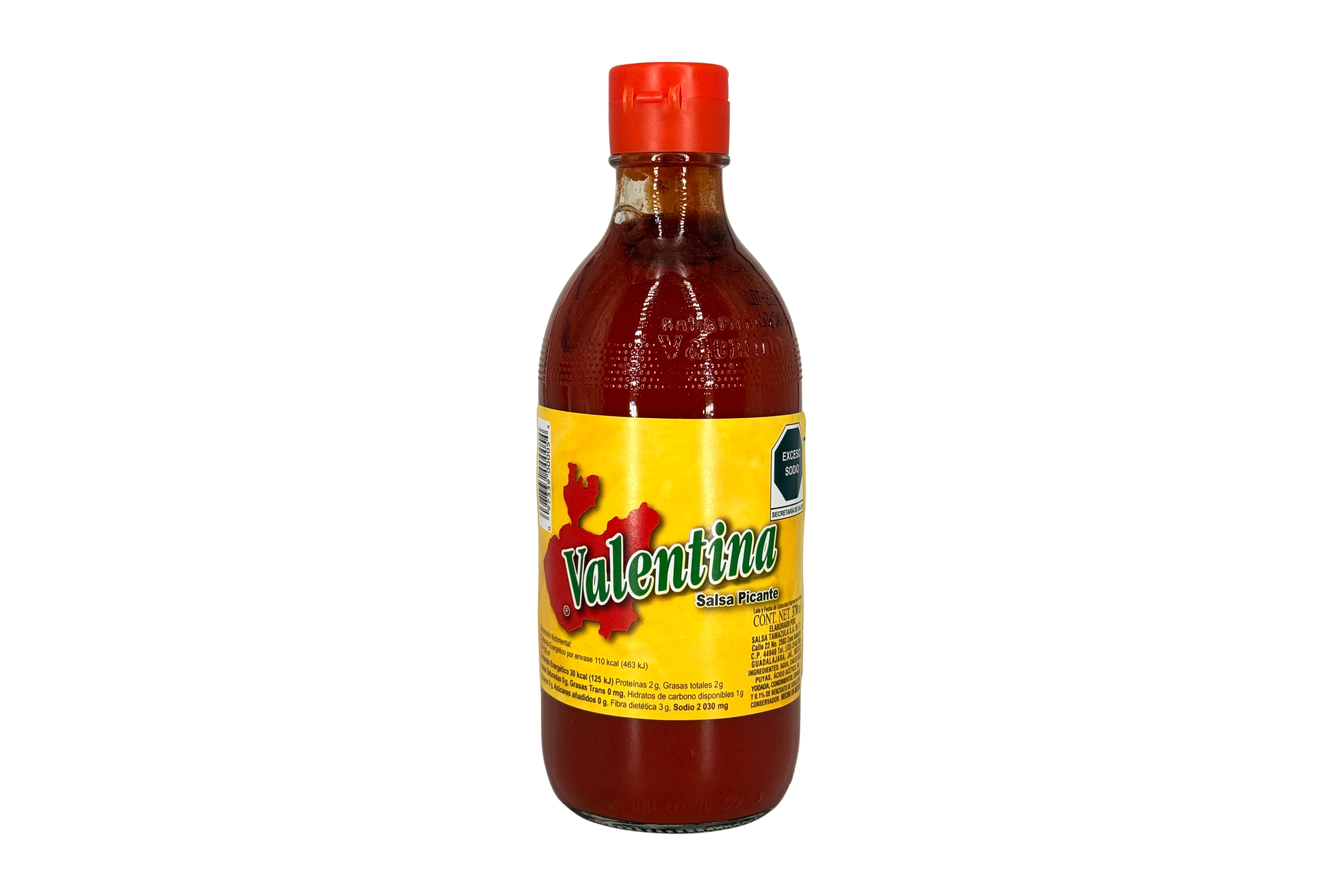 Valentina Salsa Picante Amarilla, Scharfe mexikanische Chili-Soße, VPE: 370ml, VKE: 24x370ml