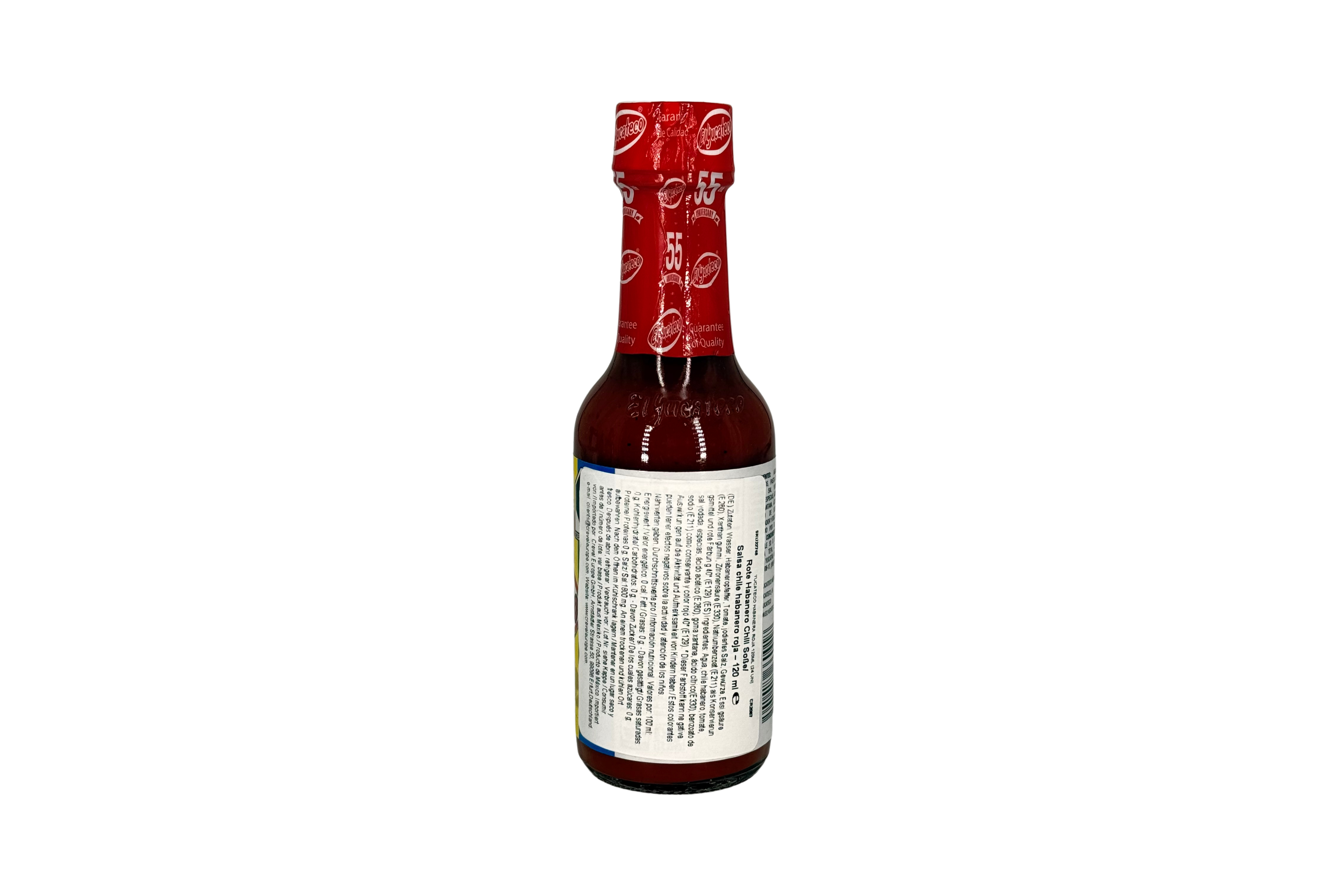 El Yucateco Pikante Rote-Habanero-Chili-Soße, VPE: 120ml