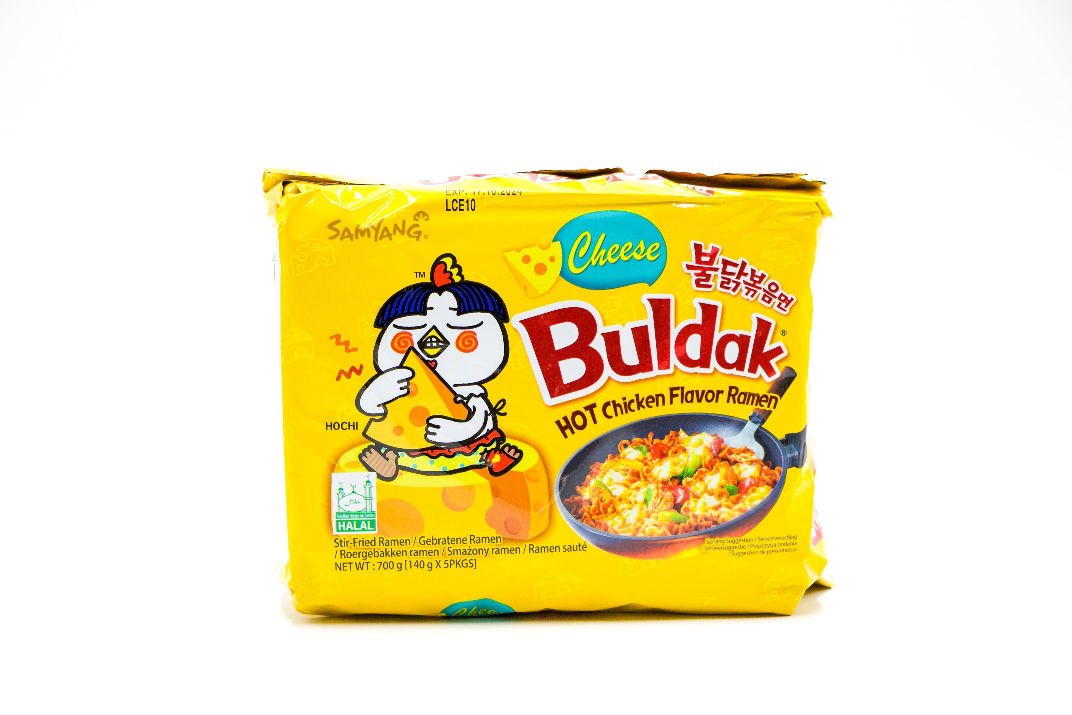 Samyang Buldak Instant Nudeln Hot Chicken Cheese, VPE: 140g, VKE: 5x140g