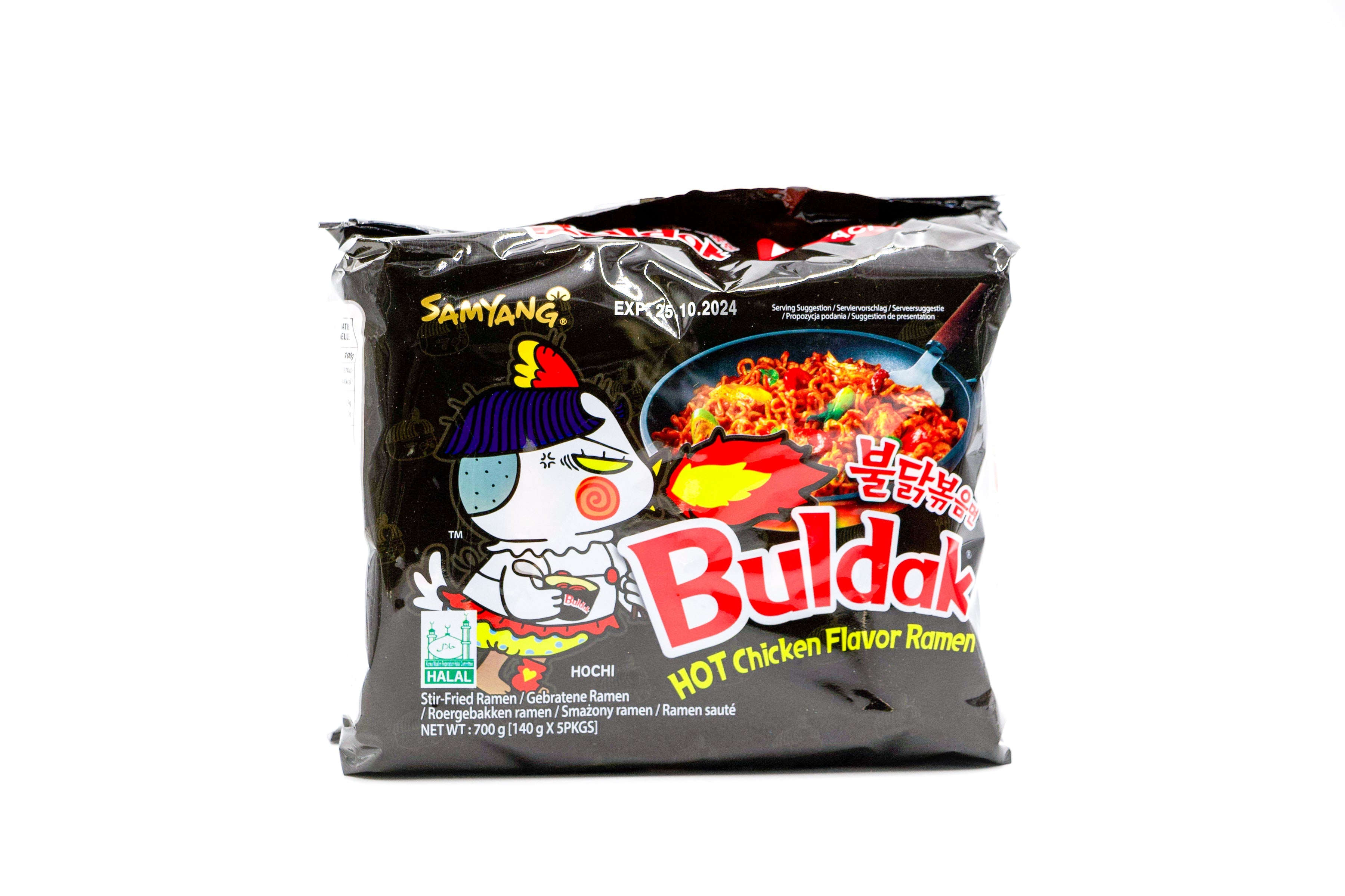Samyang Buldak Instant Nudeln Hot Chicken, VPE: 140g, VKE: 5x140g