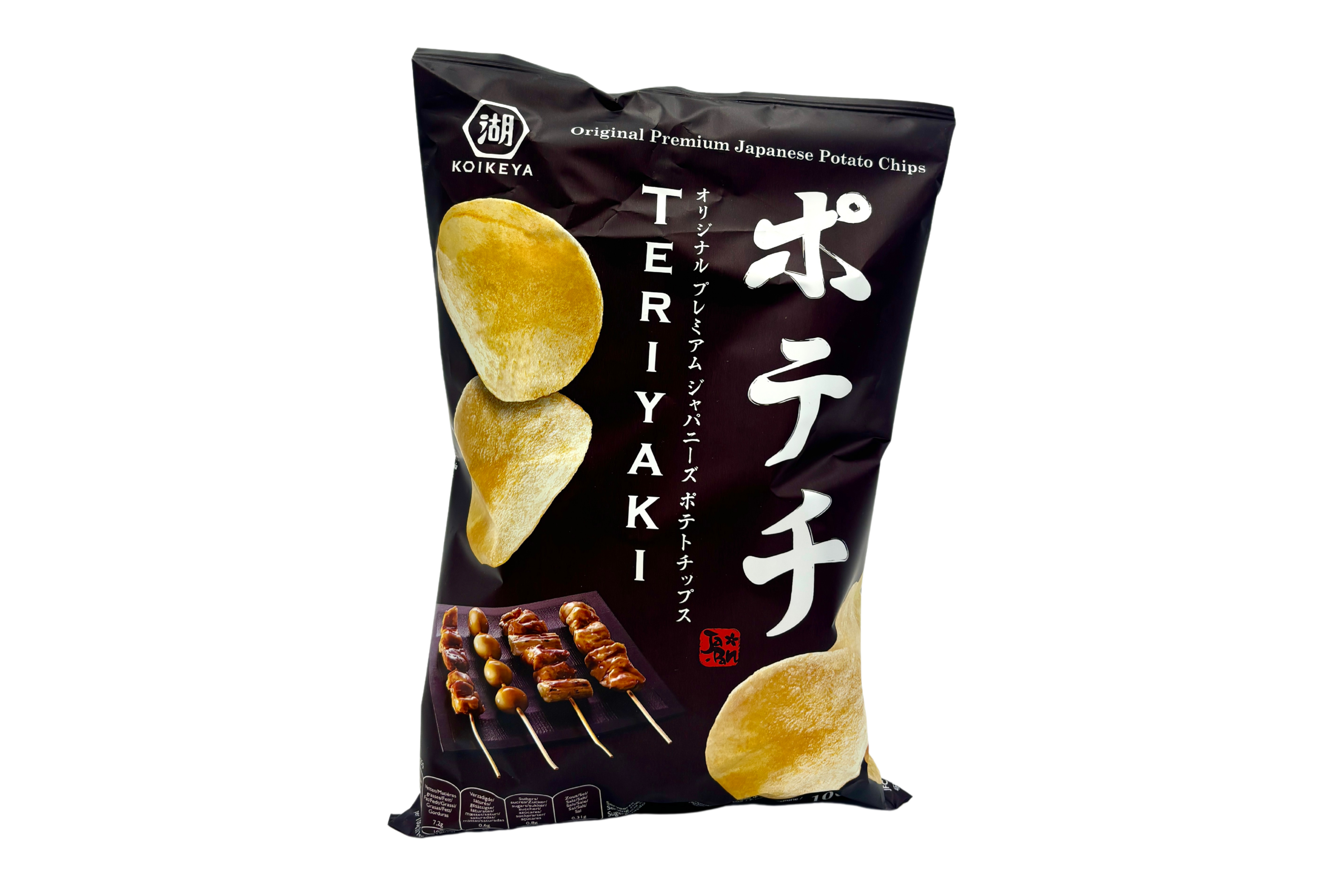 Koike-Ya Kartoffelchips mit Teriyaki-Geschmack, VPE: 100g, VKE: 12x100g
