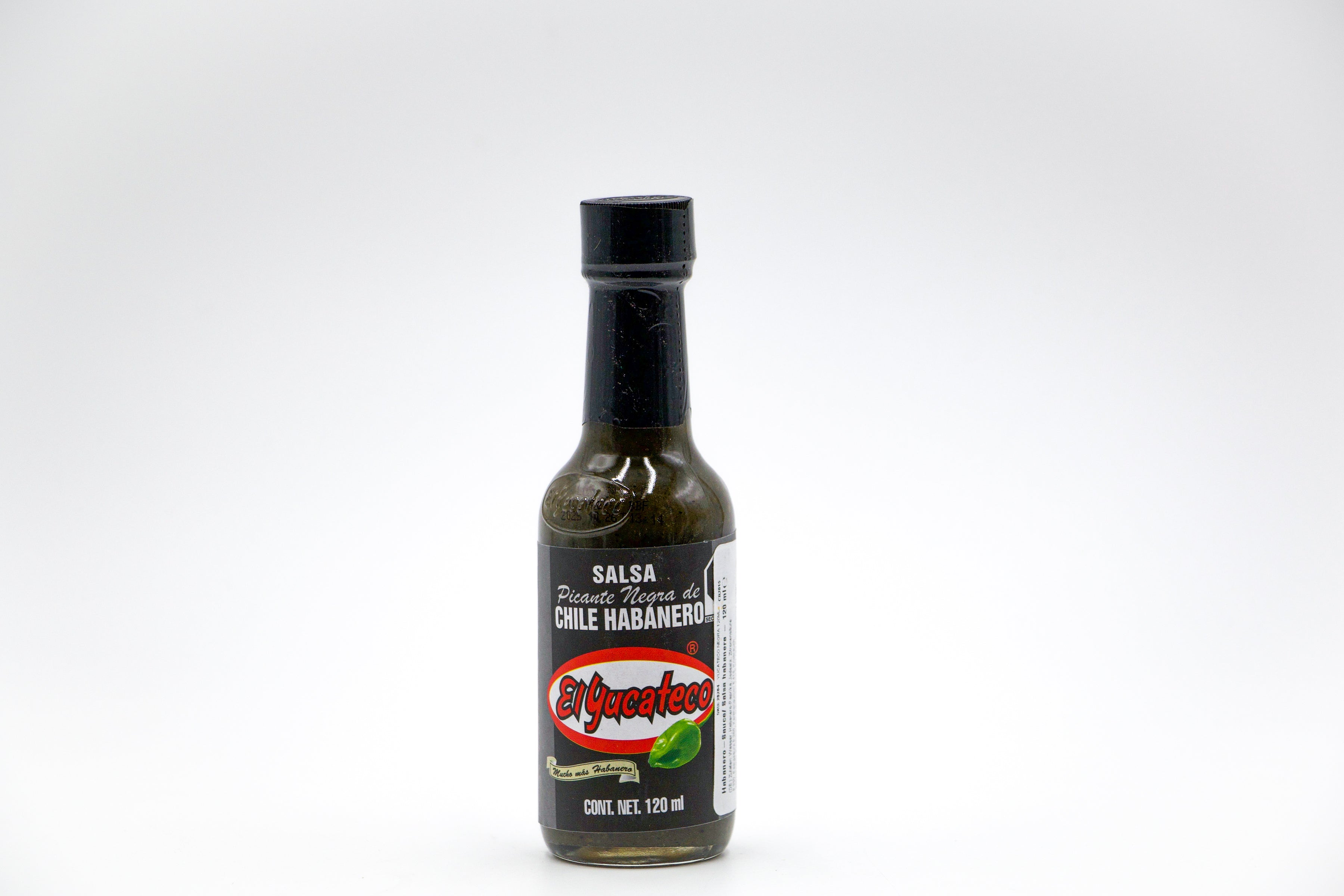 El Yucateco Black Label Reserve Hot Sauce Habanero, Dunkel rauchige scharfe Habanero-Chili-Soße, VPE: 120ml