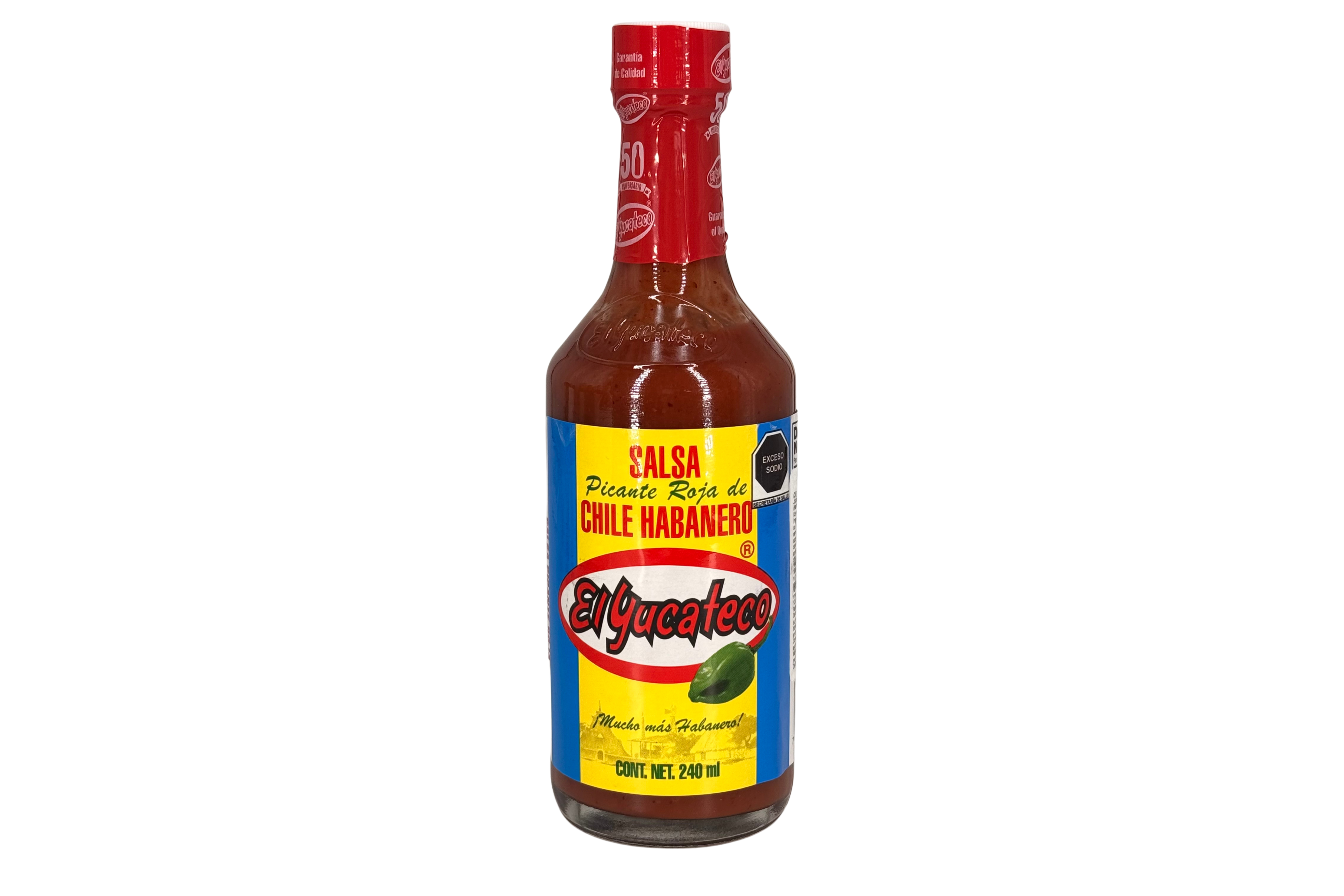 El Yucateco Salsa Picante Roja Habanero, Pikante Rote-Habanero-Chili-Soße, VPE: 240ml