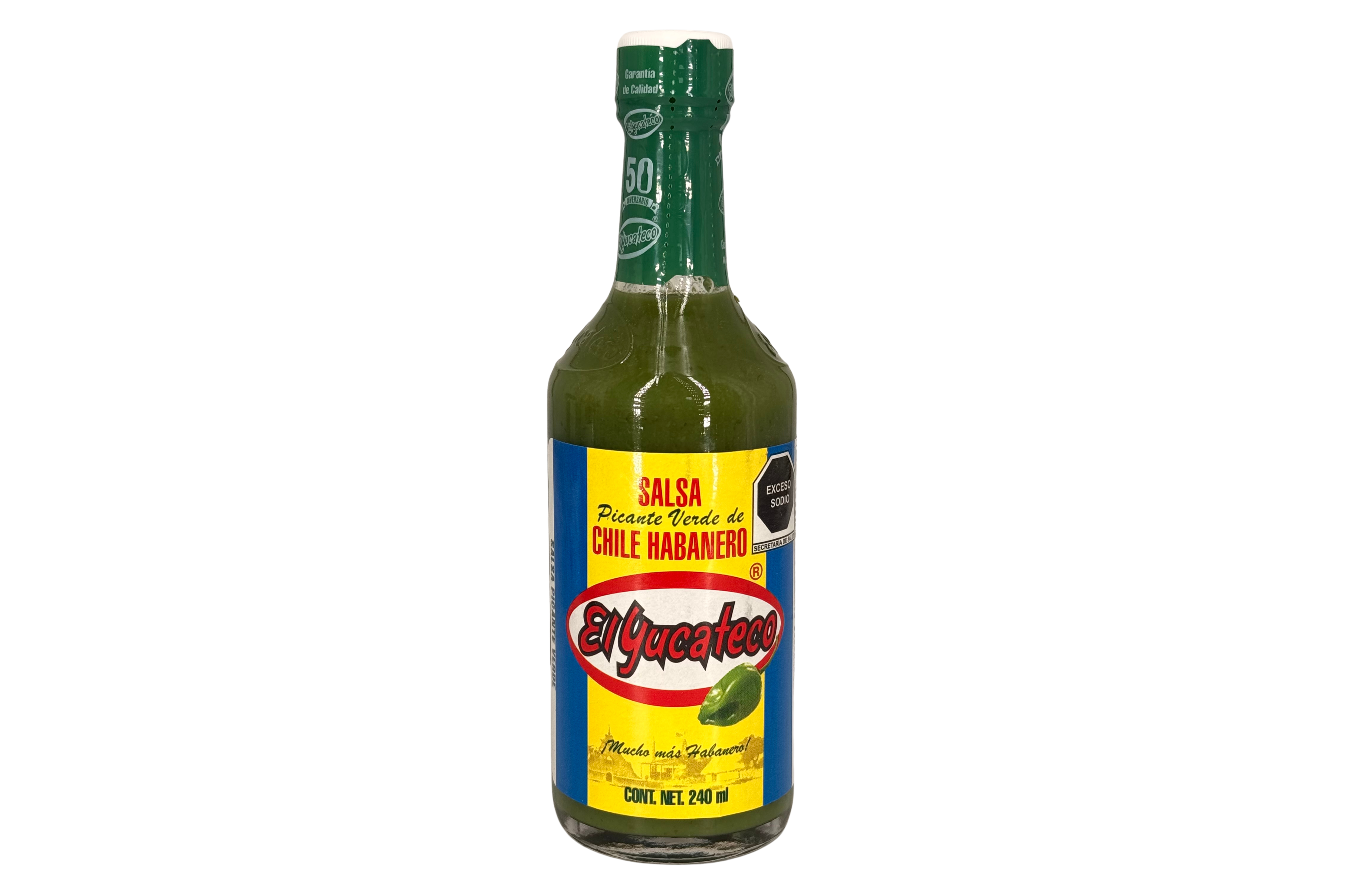 El Yucateco Salsa Picante Verde Habanero, Pikante grüne Habanero-Chili-Soße, VPE: 240ml