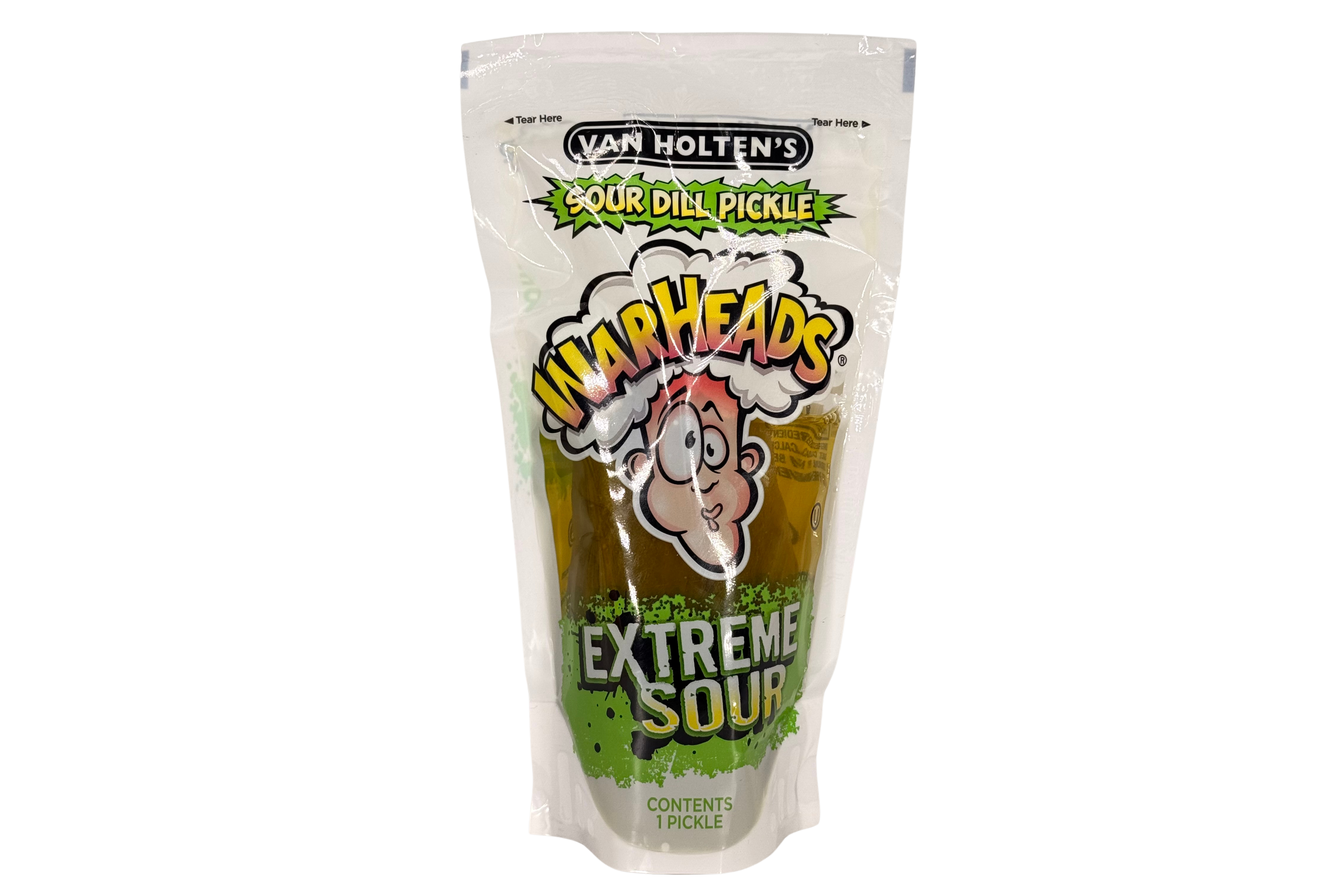 Van Holten´s Warheads Extreme Sour Dill Pickle, Extra saure Gewürzgurke, VPE: 1x240g