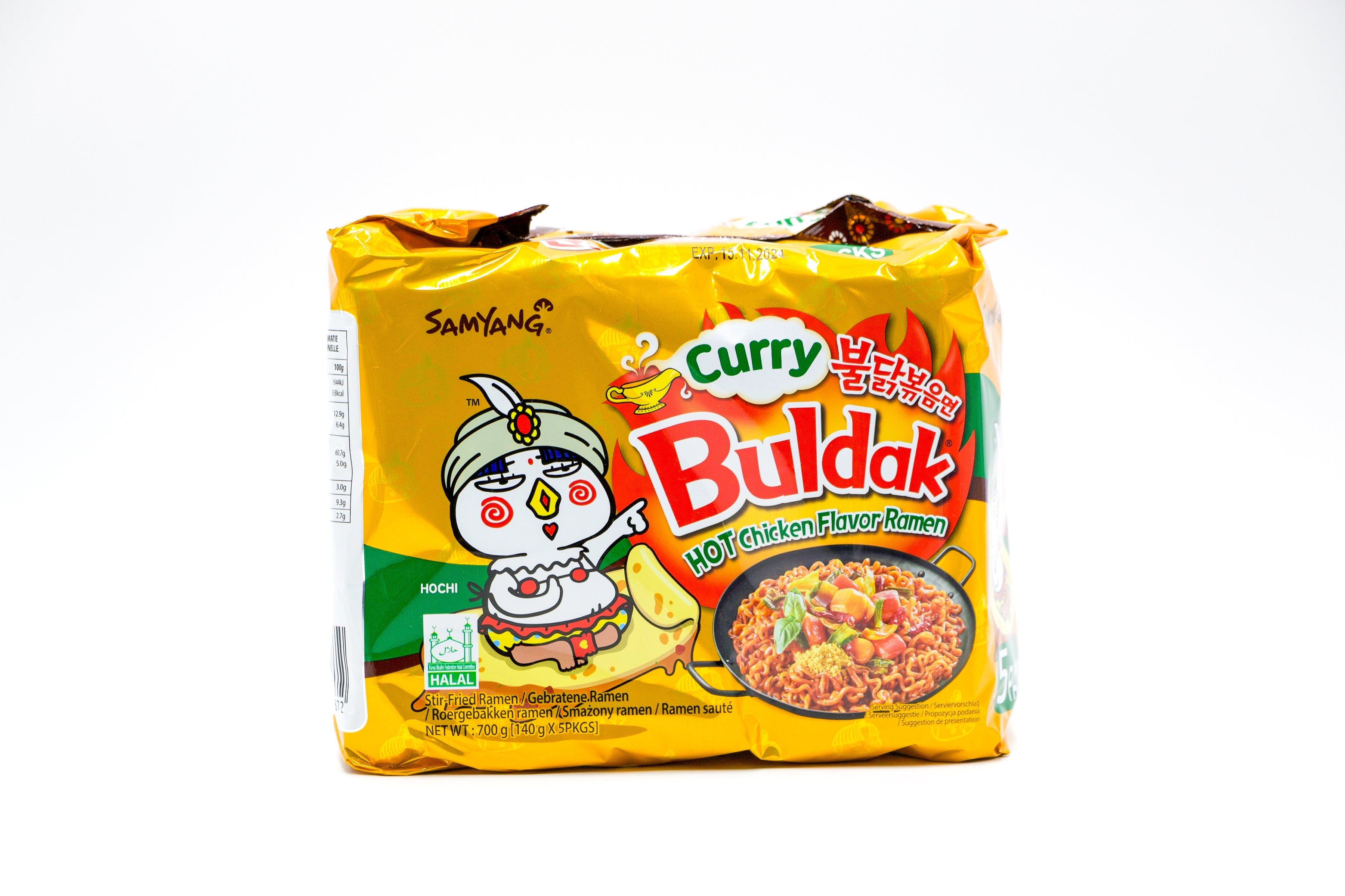 Samyang Buldak Instant Nudeln Hot Chicken Curry, VPE: 140g, VKE: 5x140g