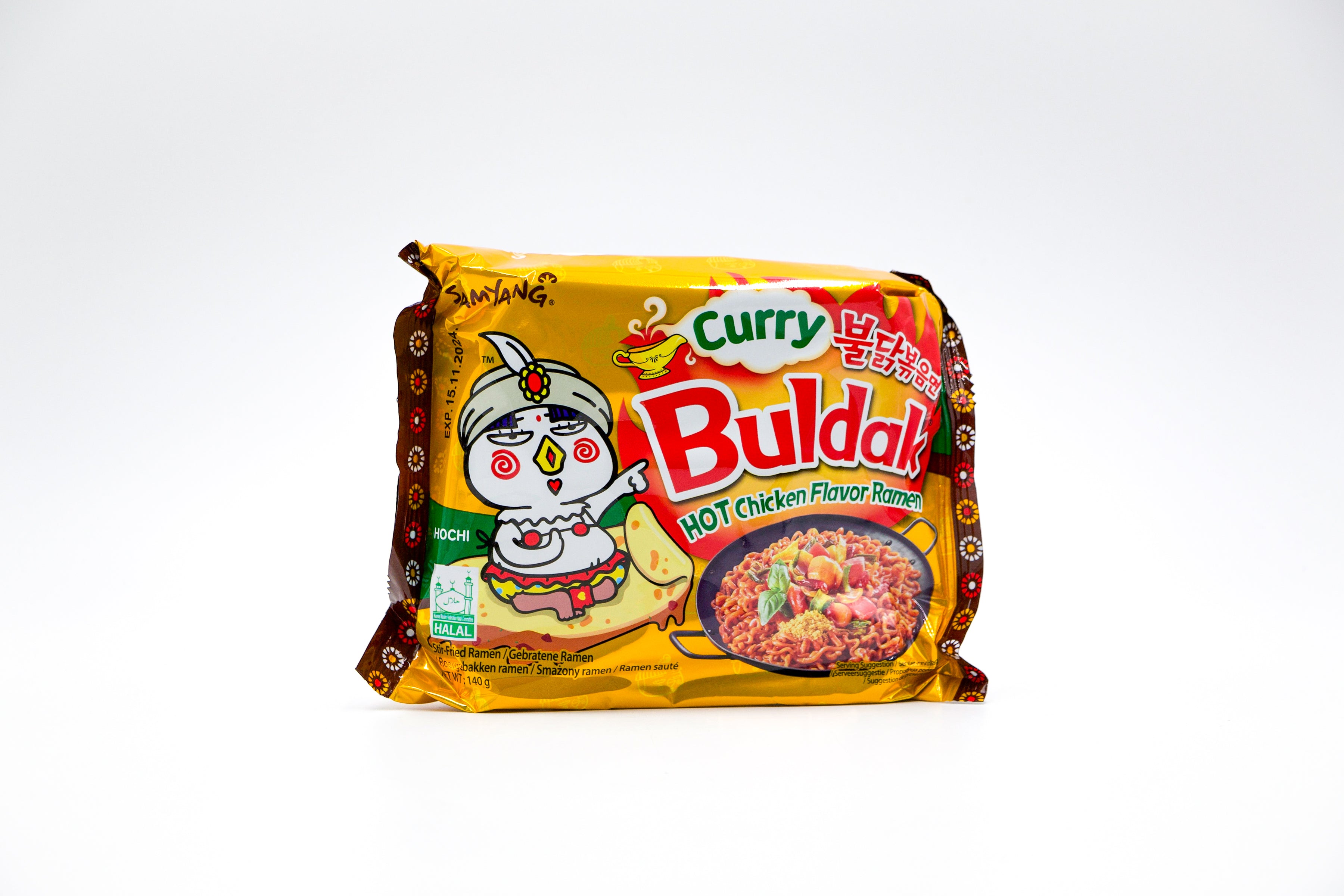 Samyang Buldak Instant Nudeln Hot Chicken Curry, VPE: 140g, VKE: 5x140g