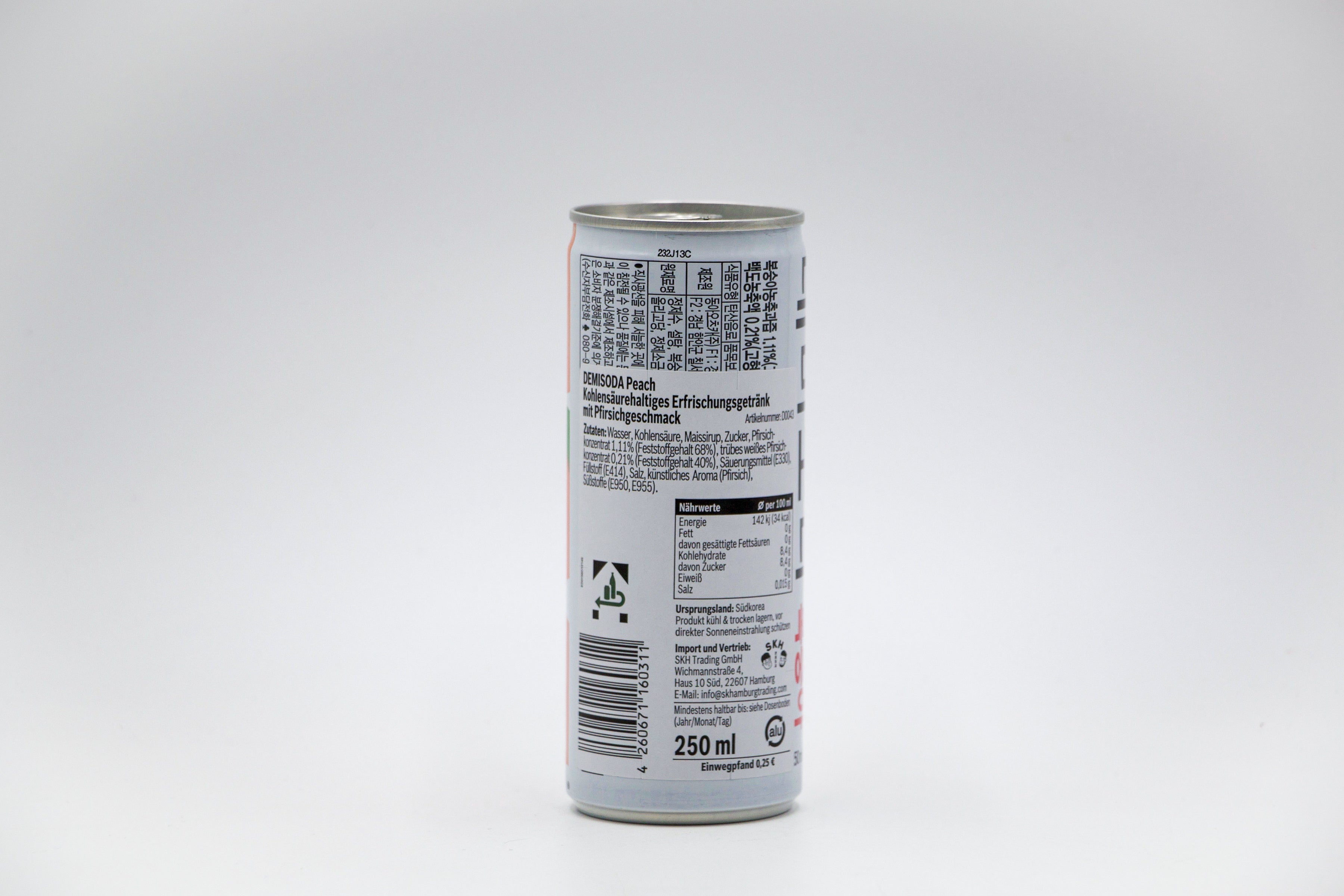 Dong A Demisoda Peach, VPE: 250ml, VKE: 30x250ml