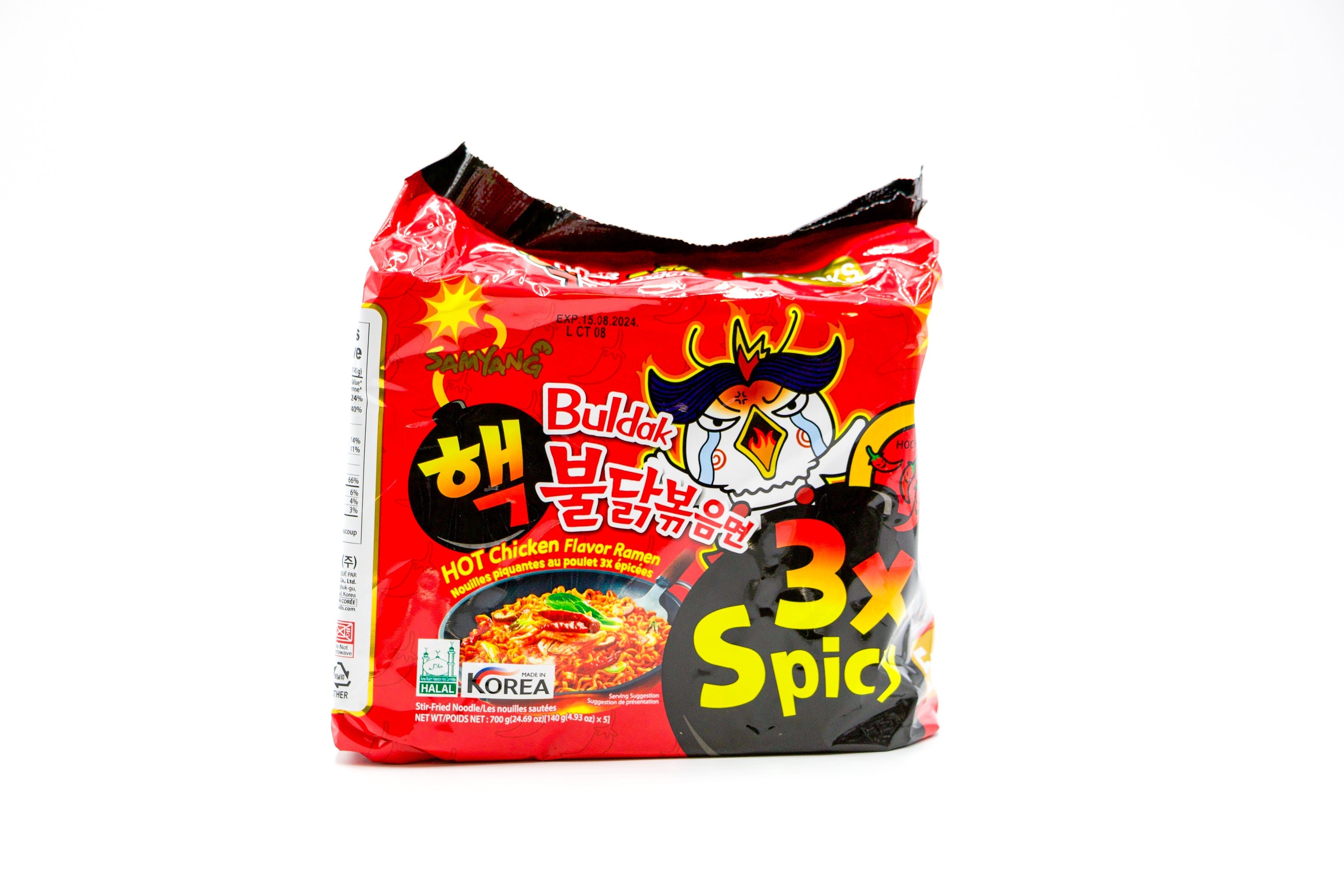 Samyang Buldak Instant Nudeln Hot Chicken 3xSpicy, VPE: 140g, VKE: 5x140g
