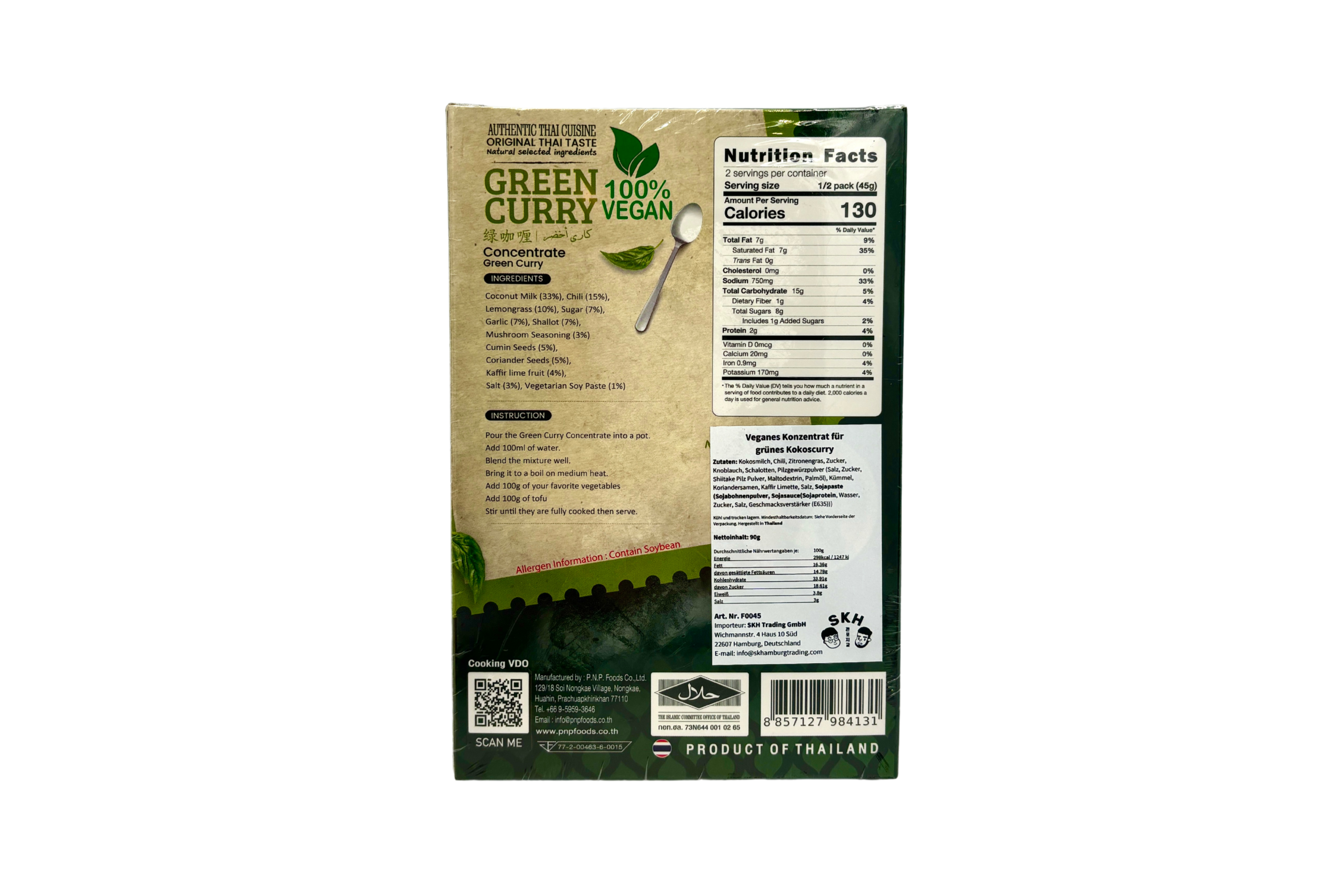Kitchenthai Green Curry, VPE: 90g, VKE: 24x90g