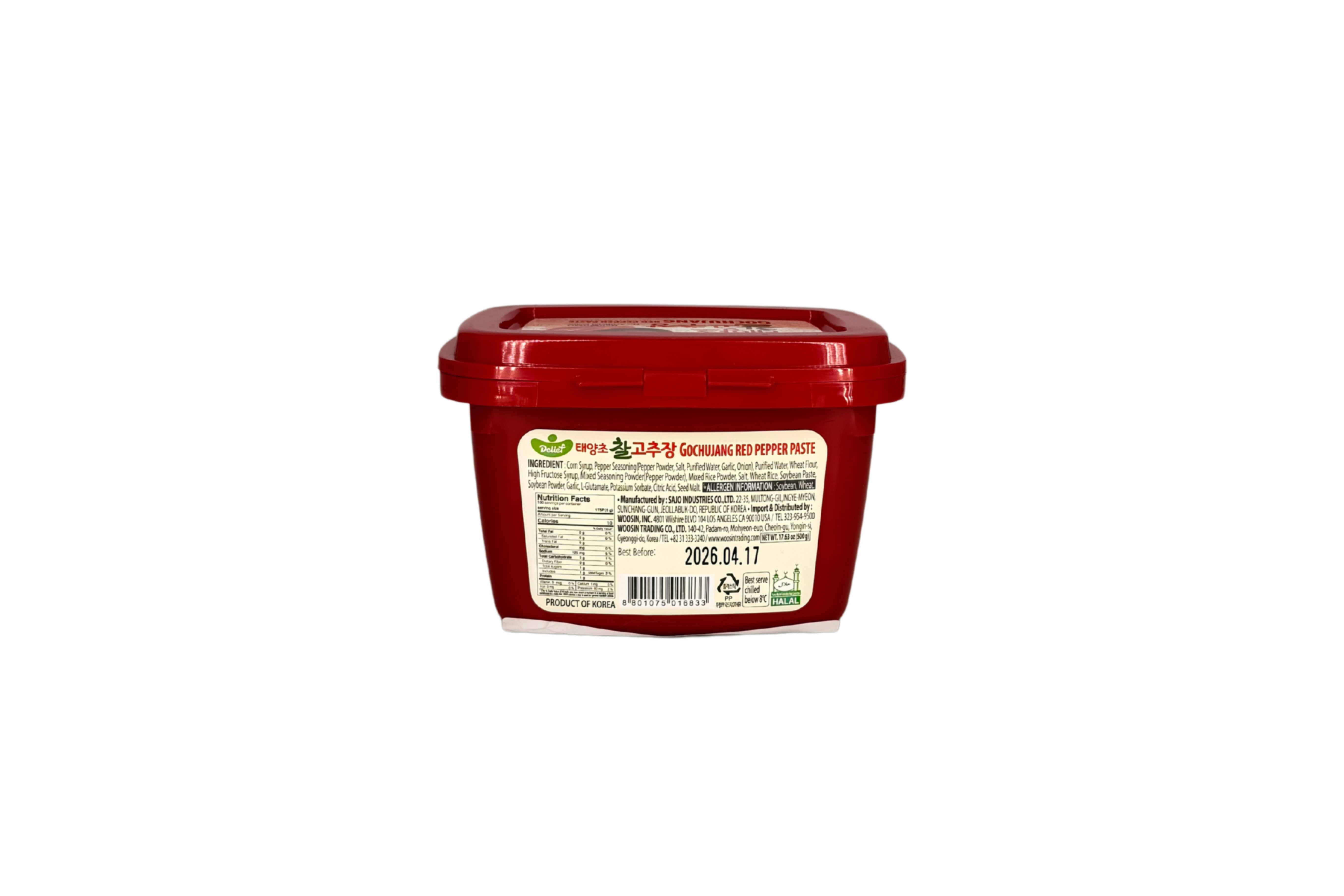 Delief Gochujang Halal, VPE: 500g, VKE: 20x500g
