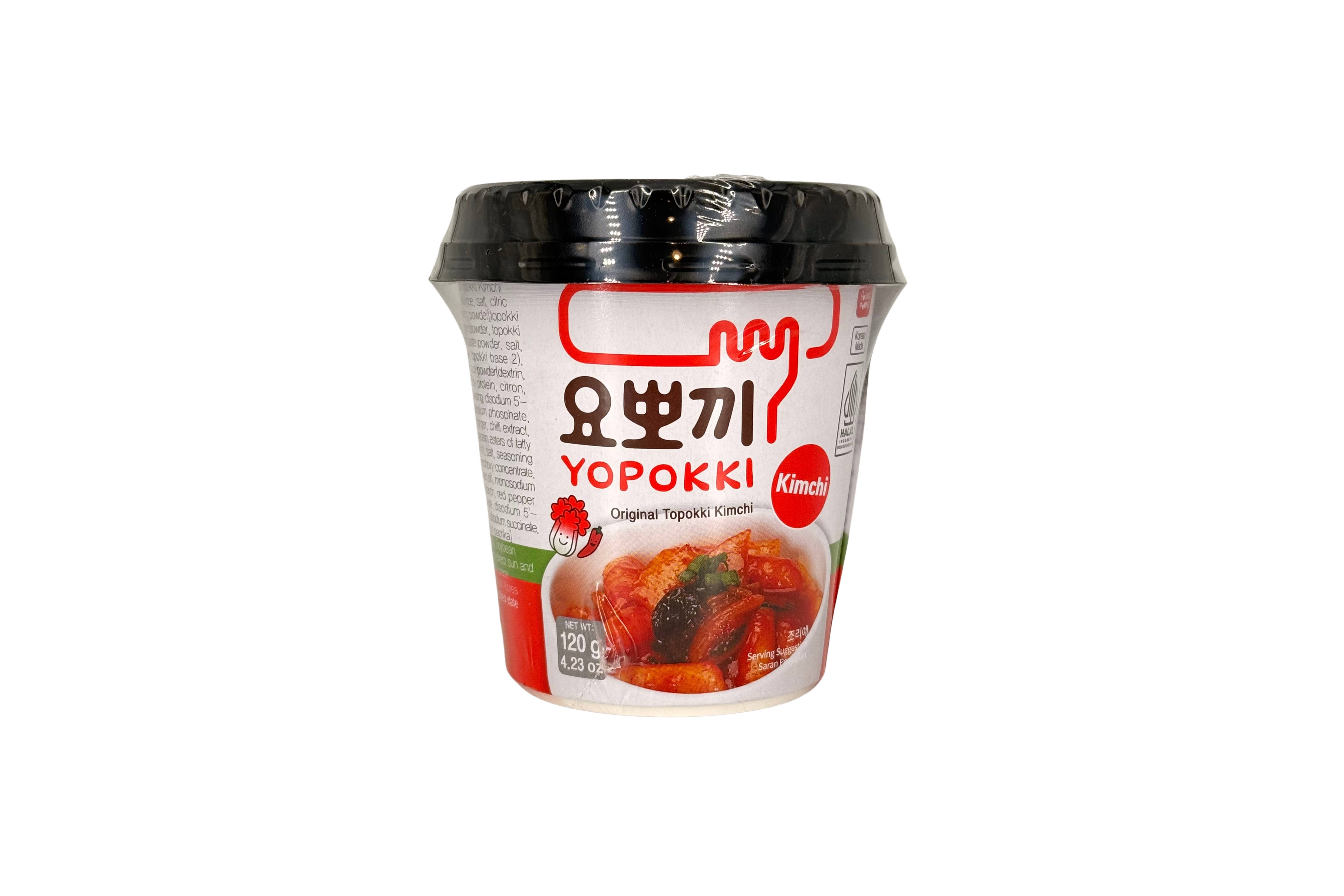 Youngpoong Yopokki Kimchi Tteokbokki Cup Halal, VPE: 120g, VKE: 30x120g