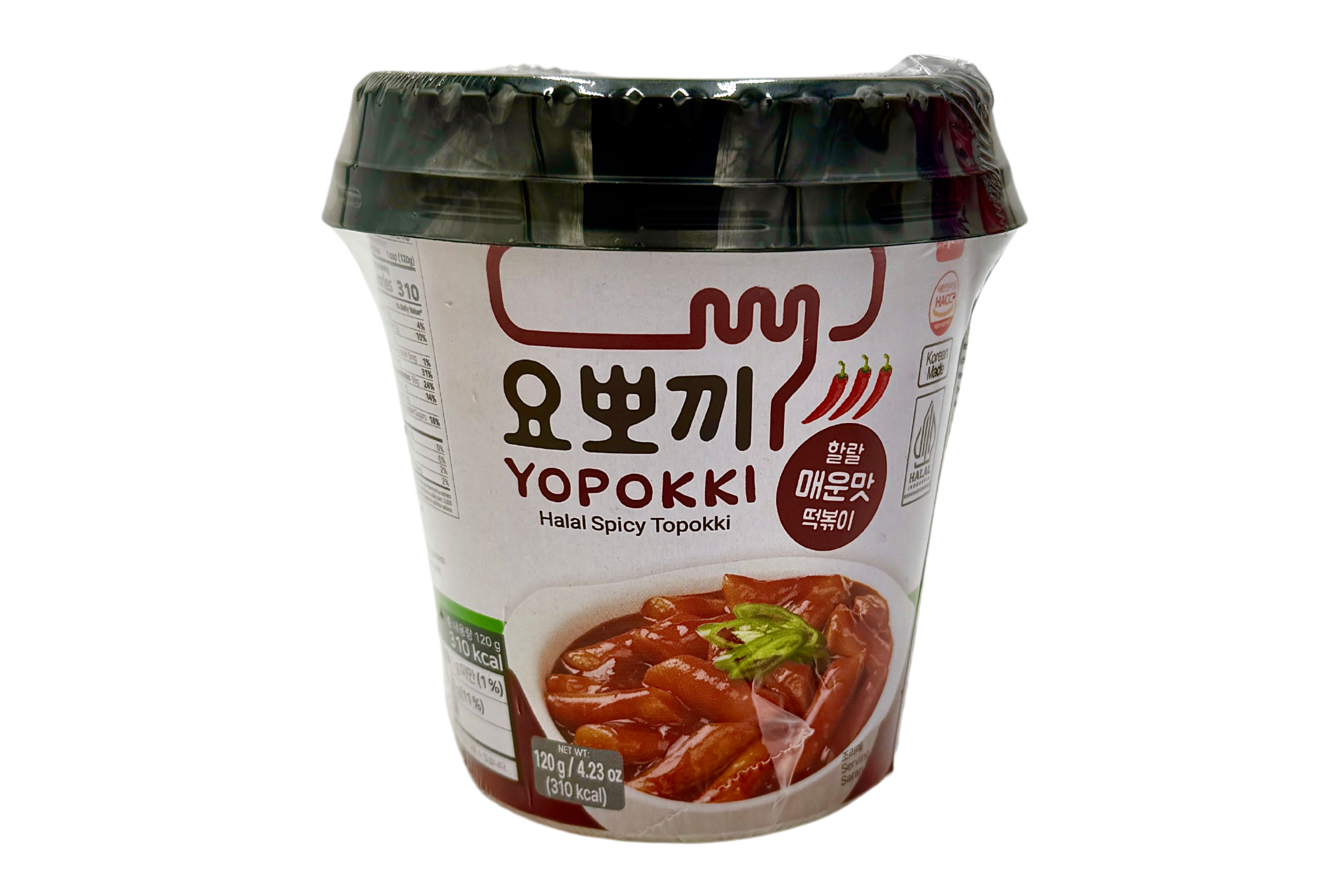 Youngpoong Yopokki Spicy Tteokbokki Cup Halal, VPE: 120g, VKE: 30x120g