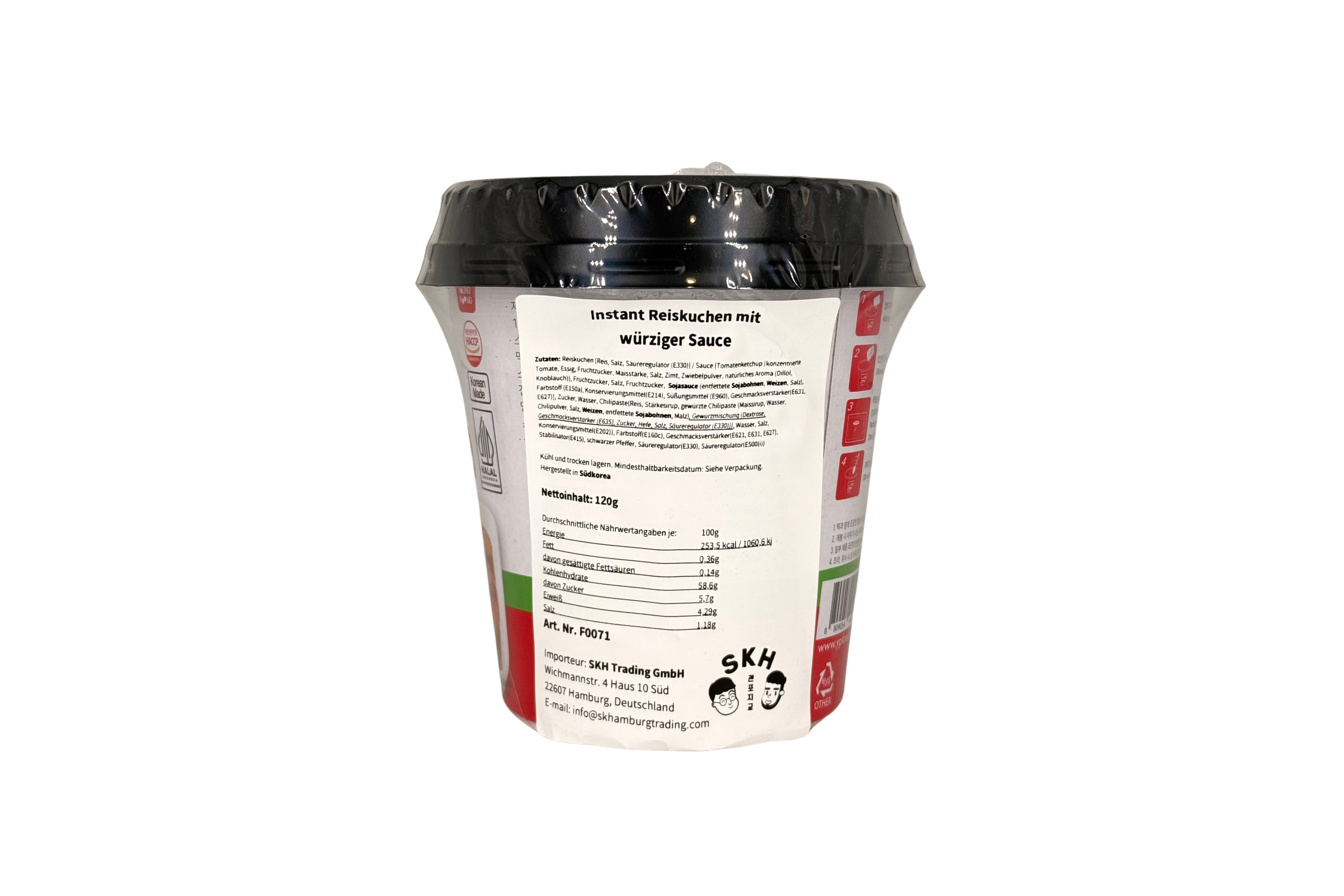 Youngpoong Yopokki Original Tteokbokki Cup Halal, VPE: 140g, VKE: 30x140g