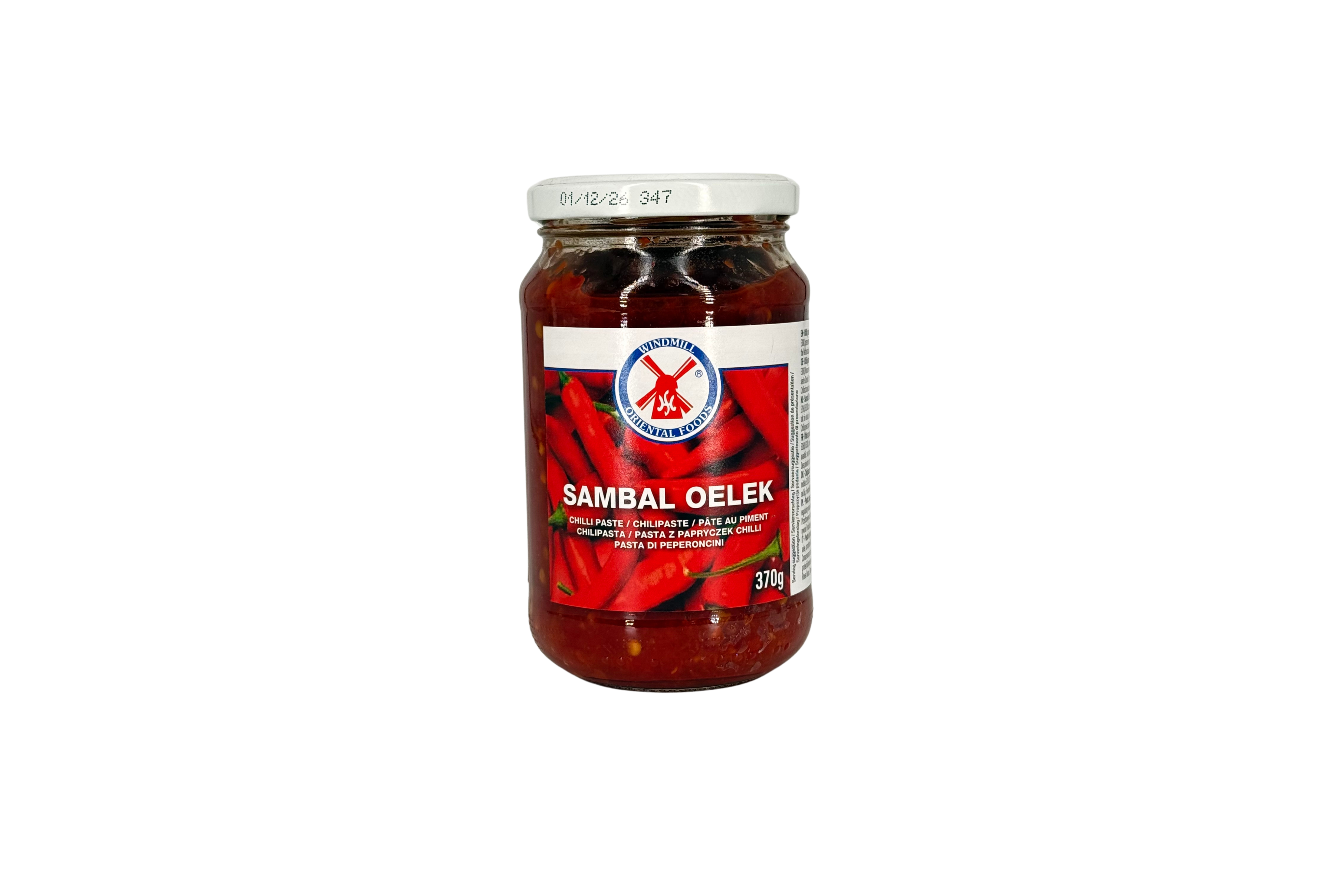 Wind Mill Or. Foods Sambal Oelek Chilipaste, VPE: 370g, VKE: 12x370g