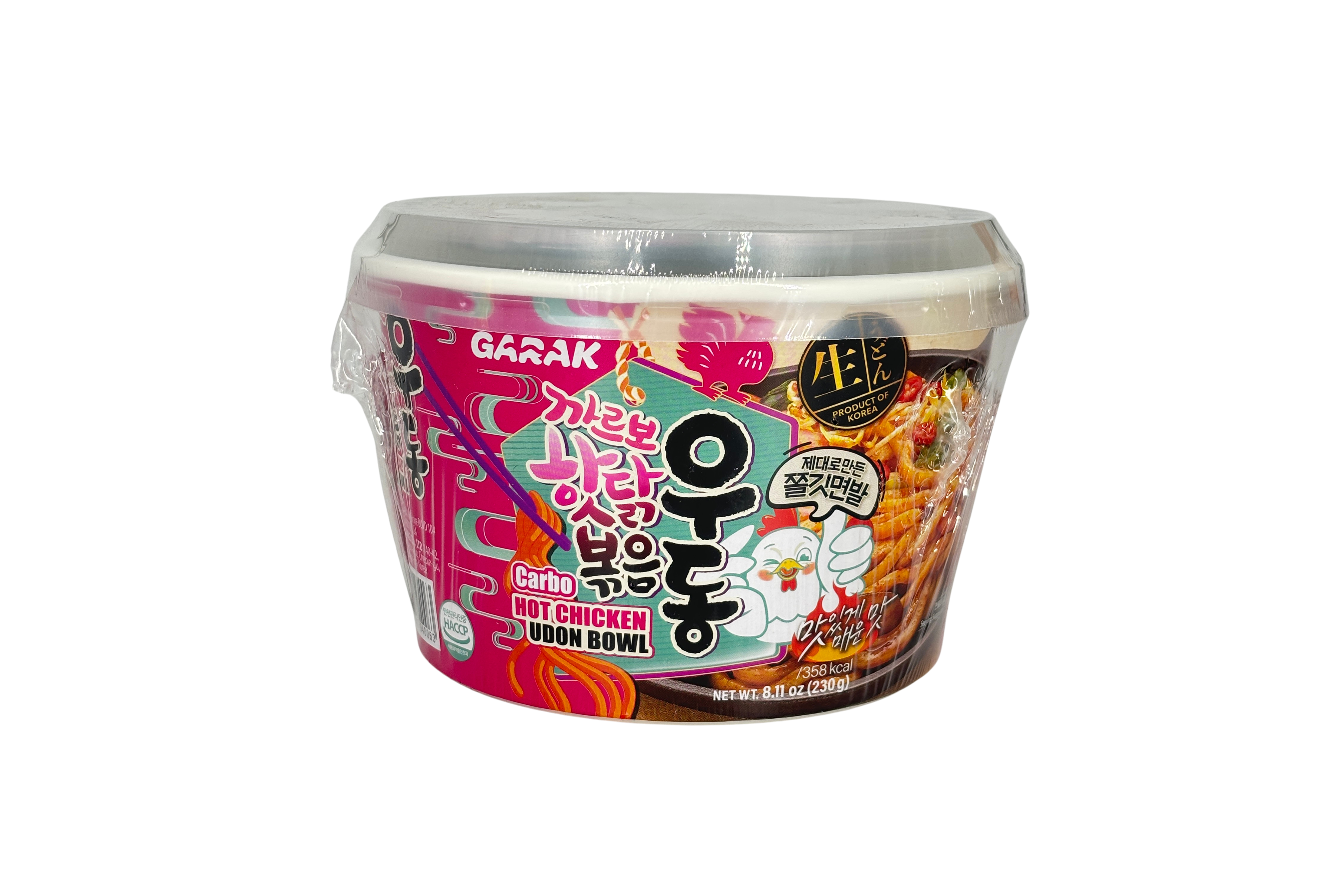 Garak Carbonara Hot Chicken Flavor Udon Bowl, VPE: 230g, VKE: 12x230g