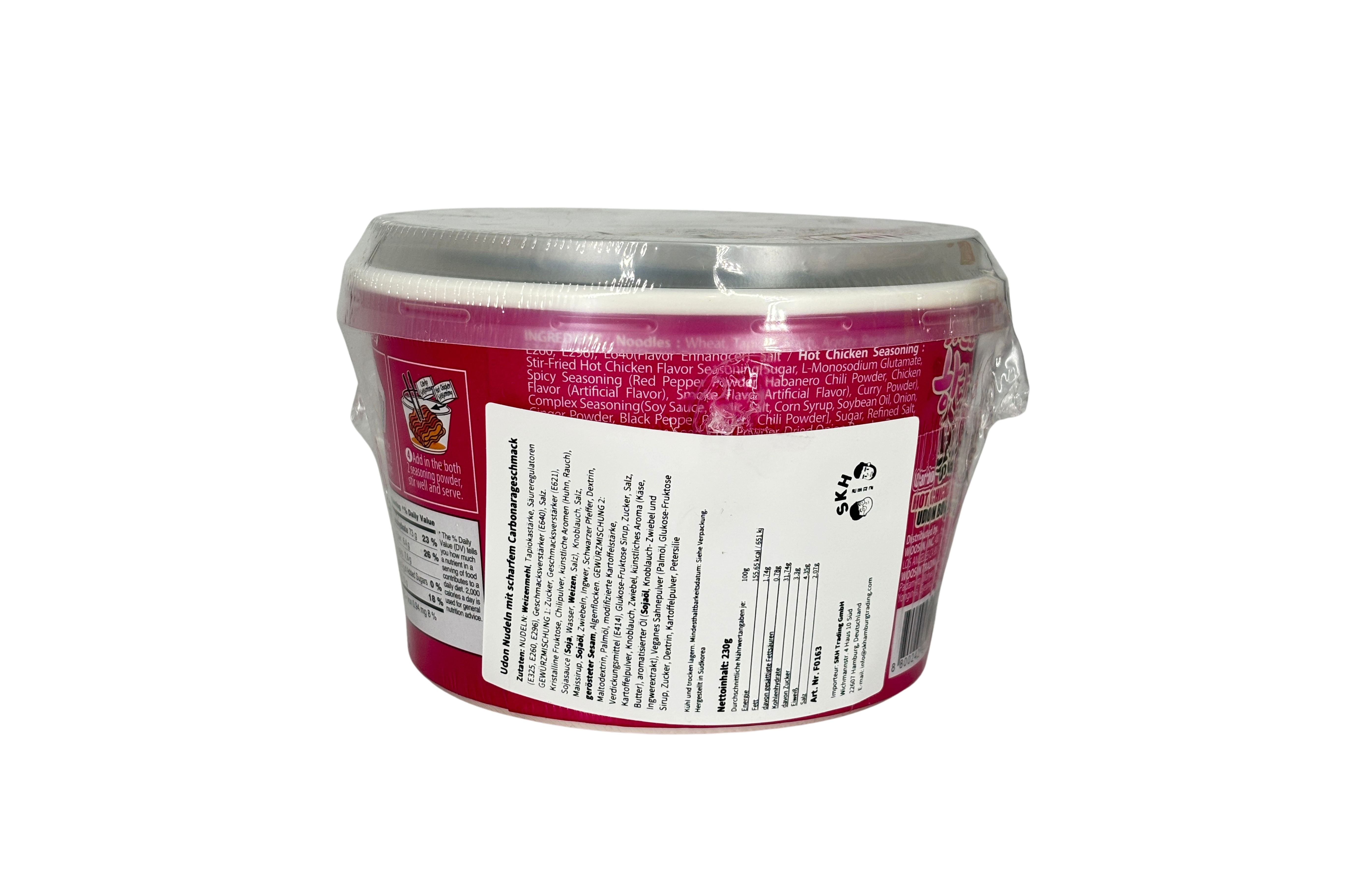 Garak Carbonara Hot Chicken Flavor Udon Bowl, VPE: 230g, VKE: 12x230g