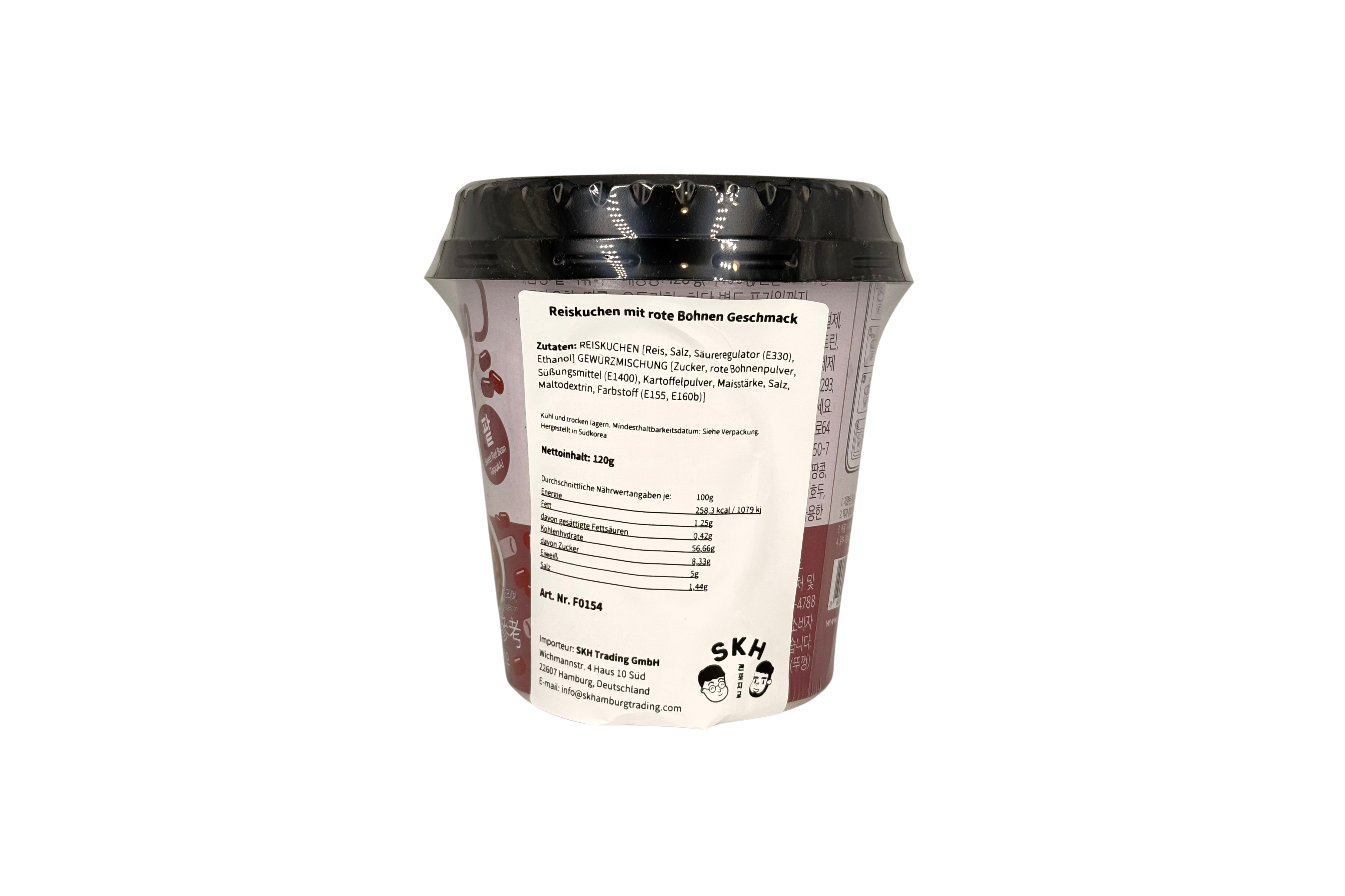 Youngpoong Yopokki süße rote Bohne Tteokbokki Cup, VPE: 120g, VKE: 30x120g