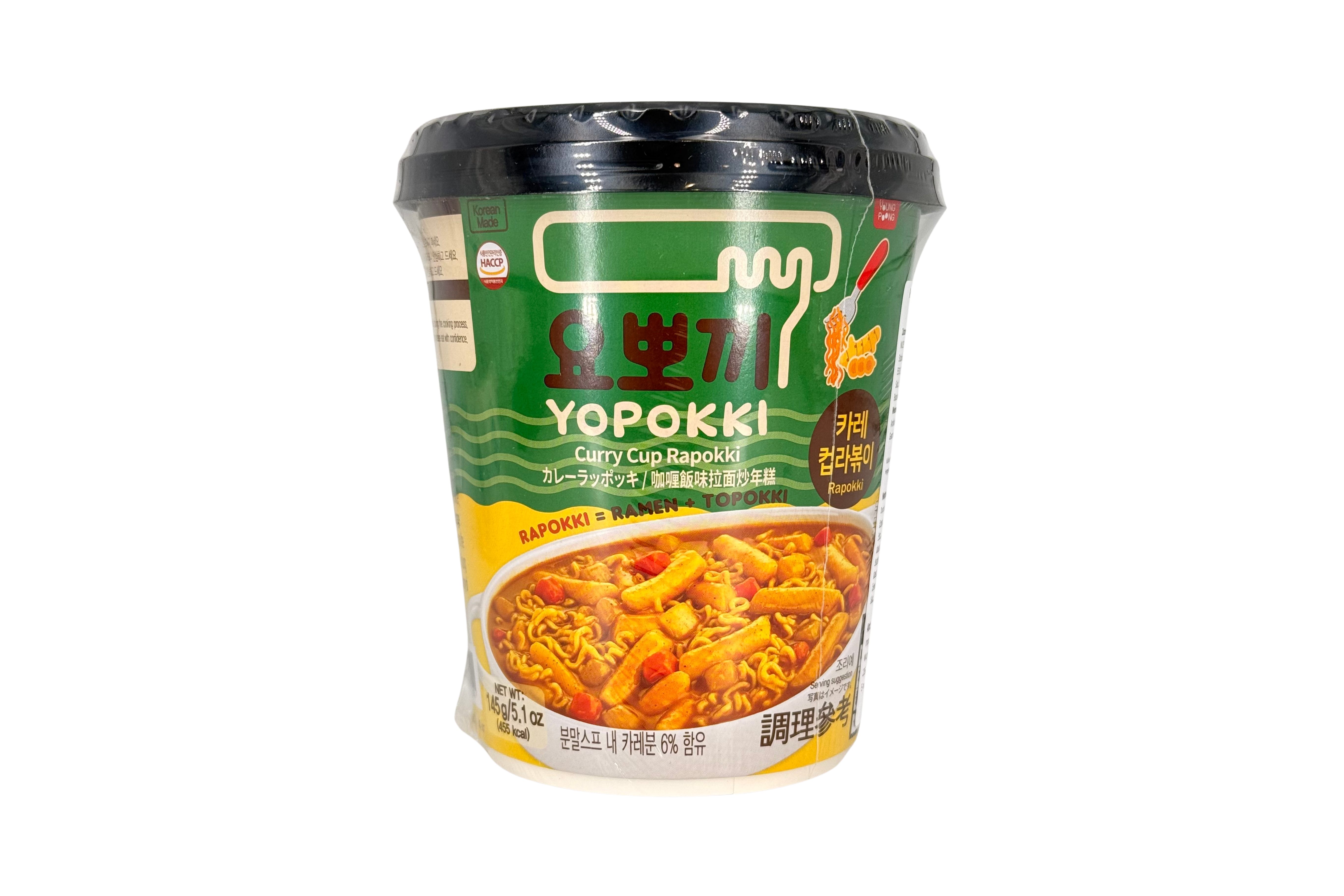 Youngpoong Yopokki Curry Flavor Rapokki Cup, VPE: 145g, VKE: 16x145g