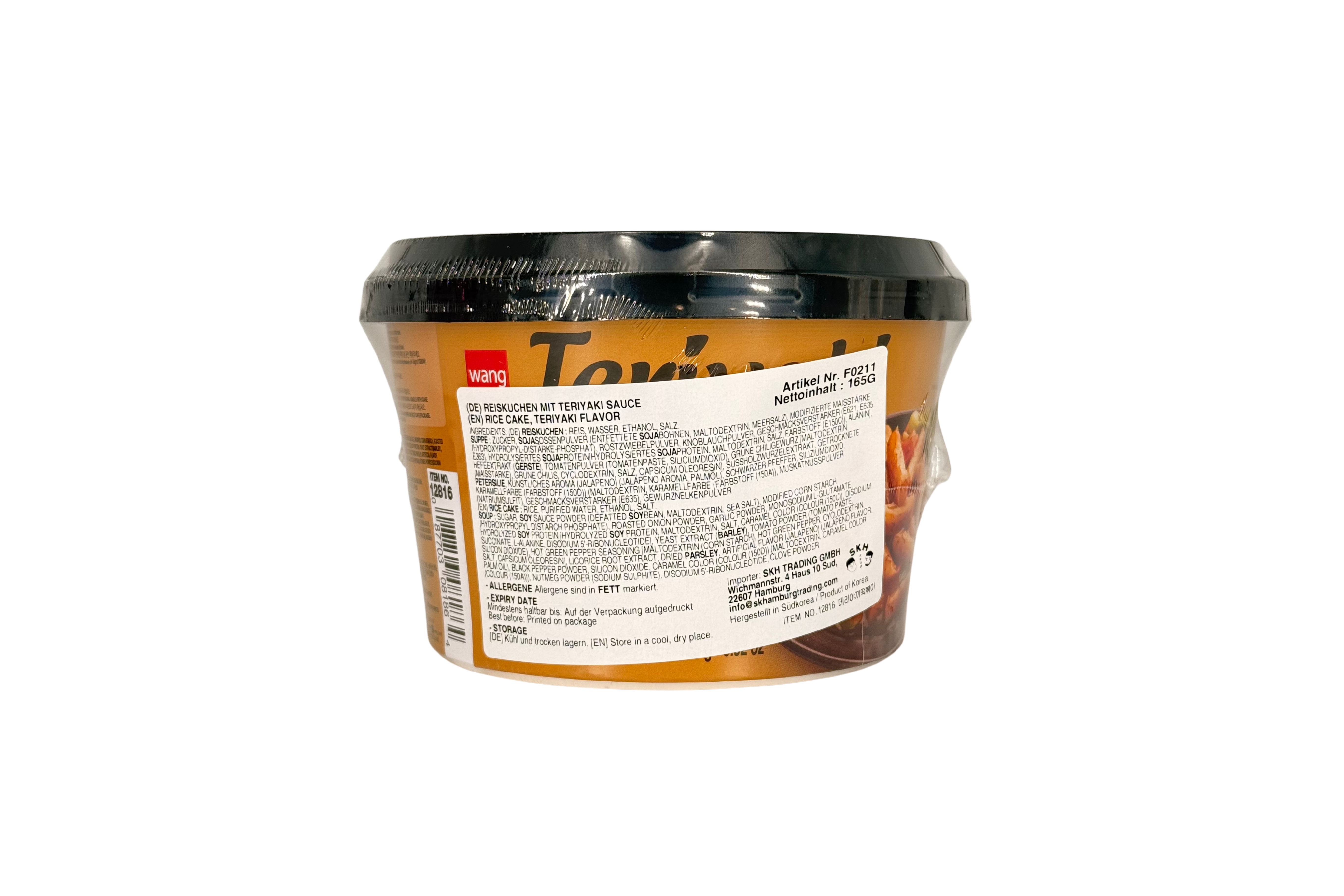 Wang Teriyaki Topokki Cup, VPE: 165g, VKE: 6x165g