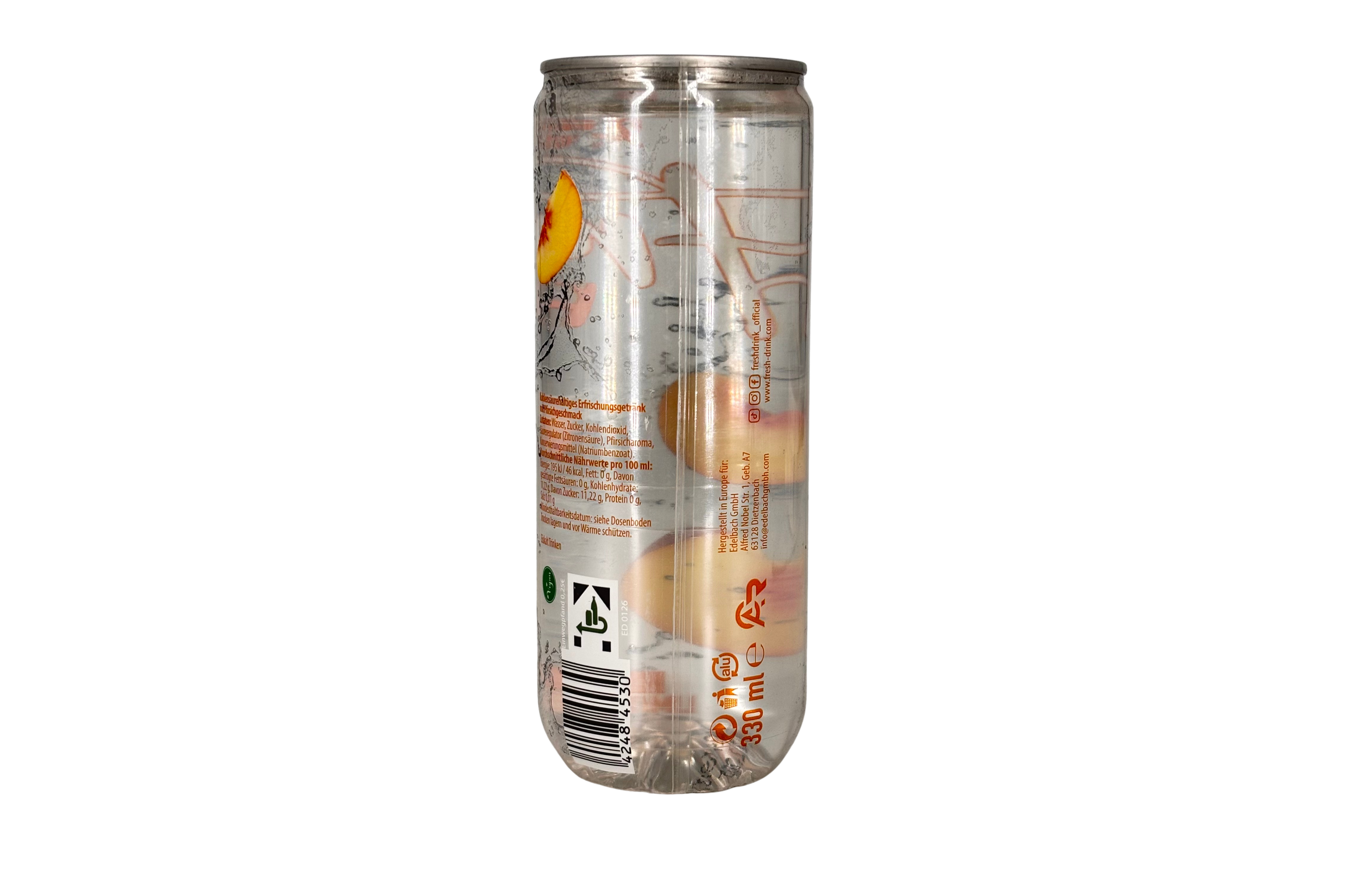 Fresh Drink Peach, VPE: 330ml, VKE: 24x330ml