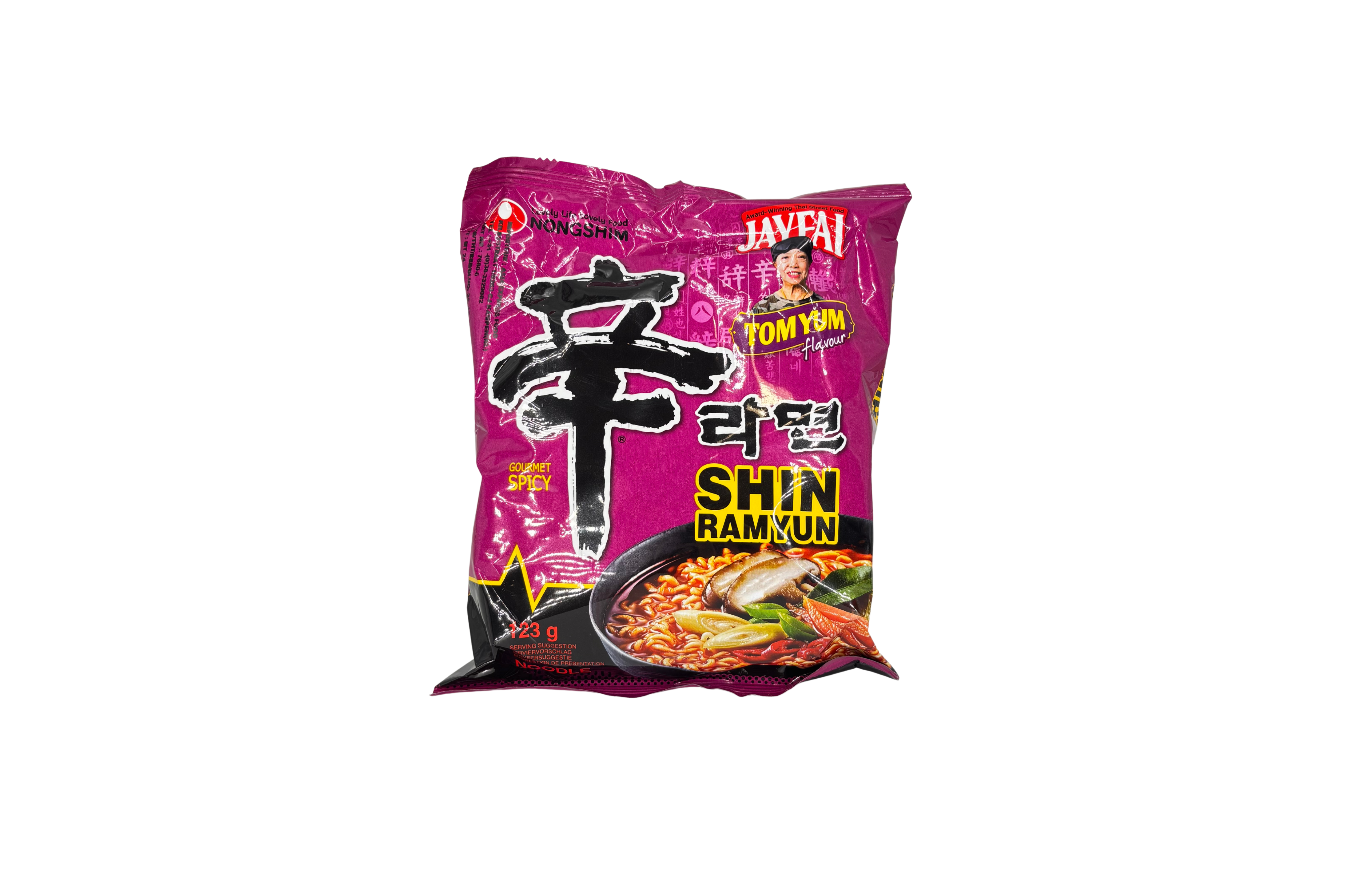 Nongshim Shin Ramyun Tom Yum flavour Intsant Nudeln, VPE: 123g, VKE: 20x123g