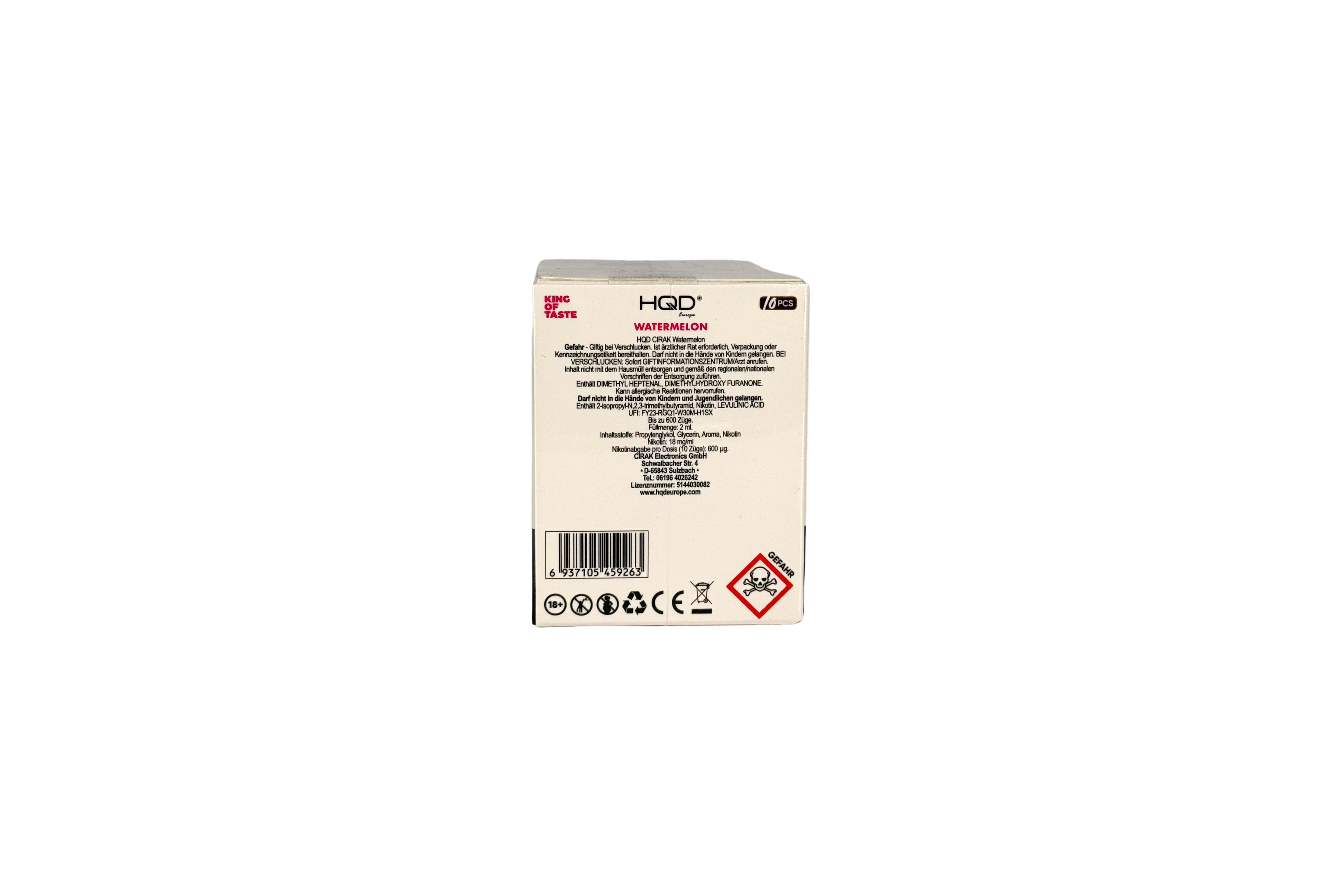 HQD Cirak Prefilled Pod Watermelon, VPE: 2 Stk. - 18mg/ml Nikotingehalt