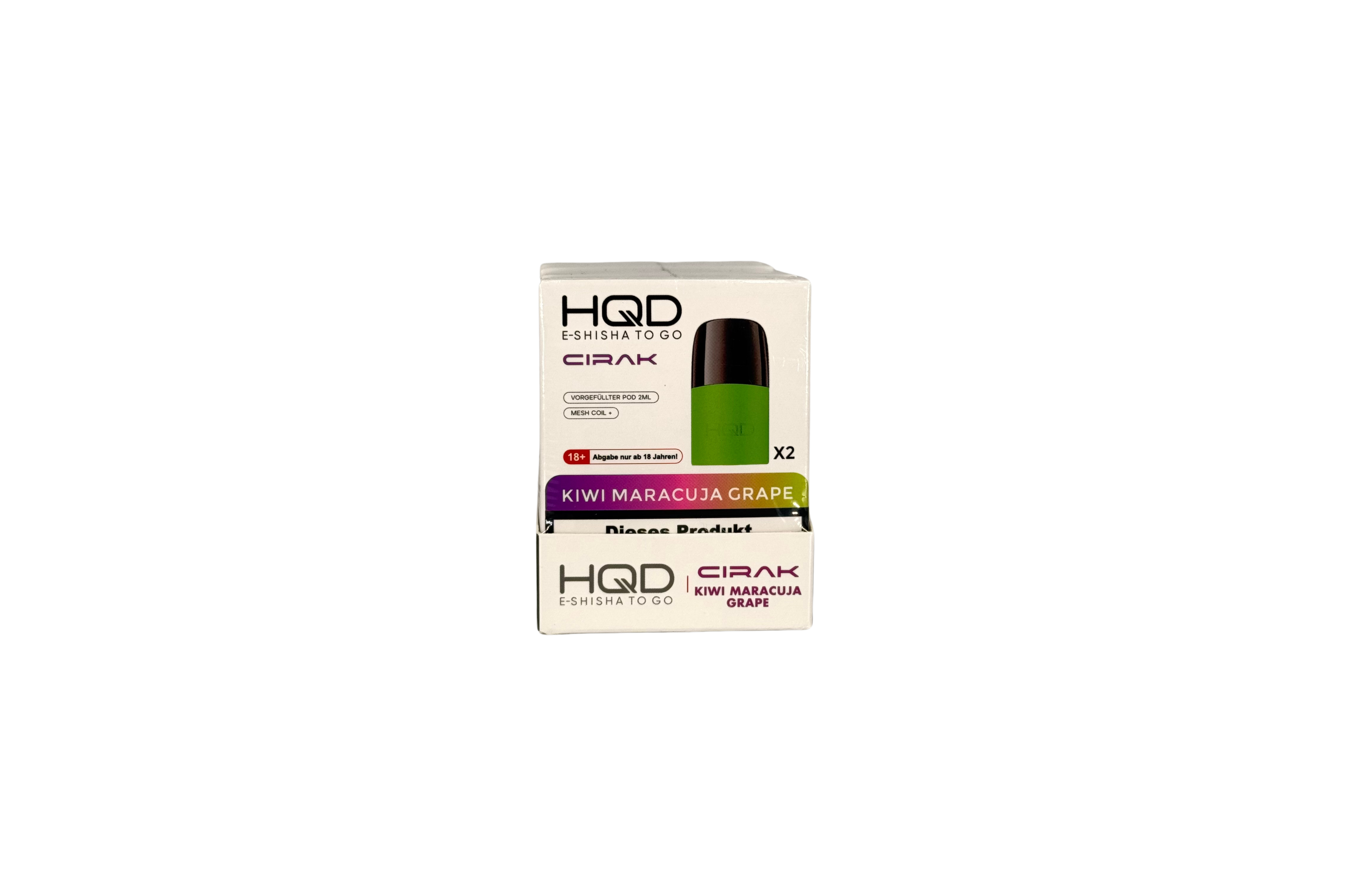 HQD Cirak Prefilled Pod Kiwi Maracuja Grape, VPE: 2 Stk. - 18mg/ml Nikotingehalt