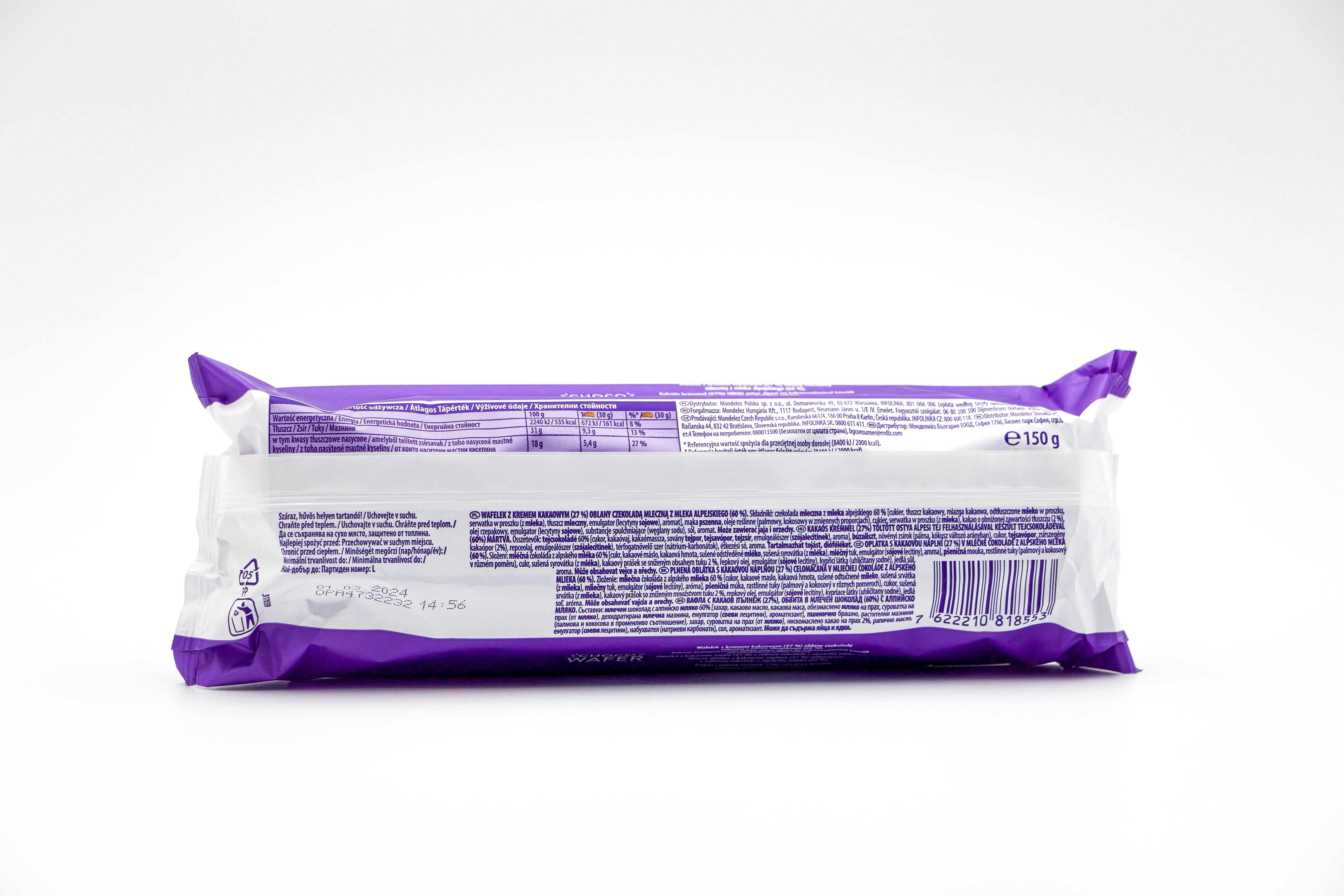 Milka Choco Wafer, VPE: 150g, VKE: 15x150g