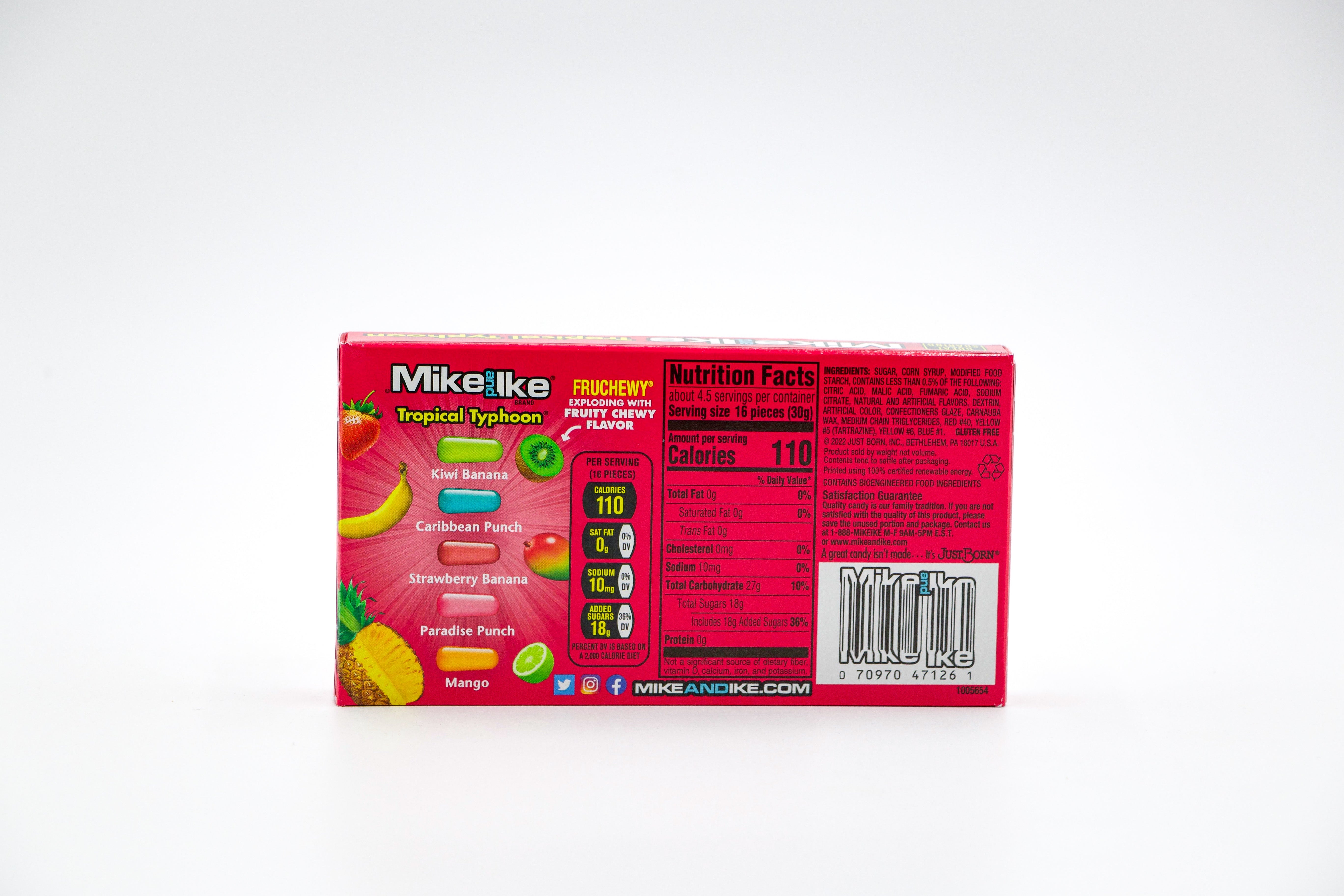 Mike and Ike Tropical Typhoon, Kaubonbons mit tropischen Fruchtgeschmack, VPE: 1x141g